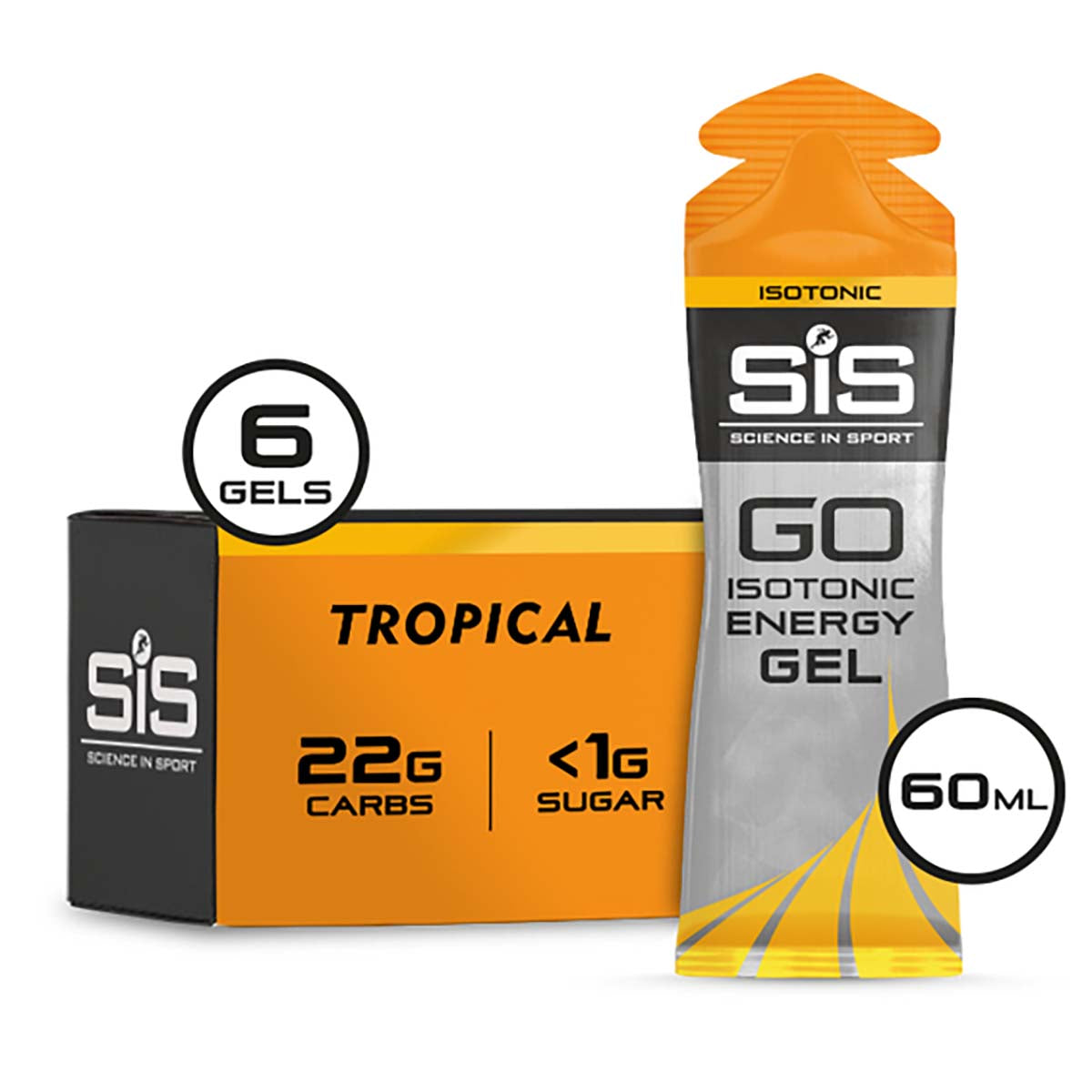 Sis Go Isotonic Energy Tropical Gel 60ml Box 6 pcs