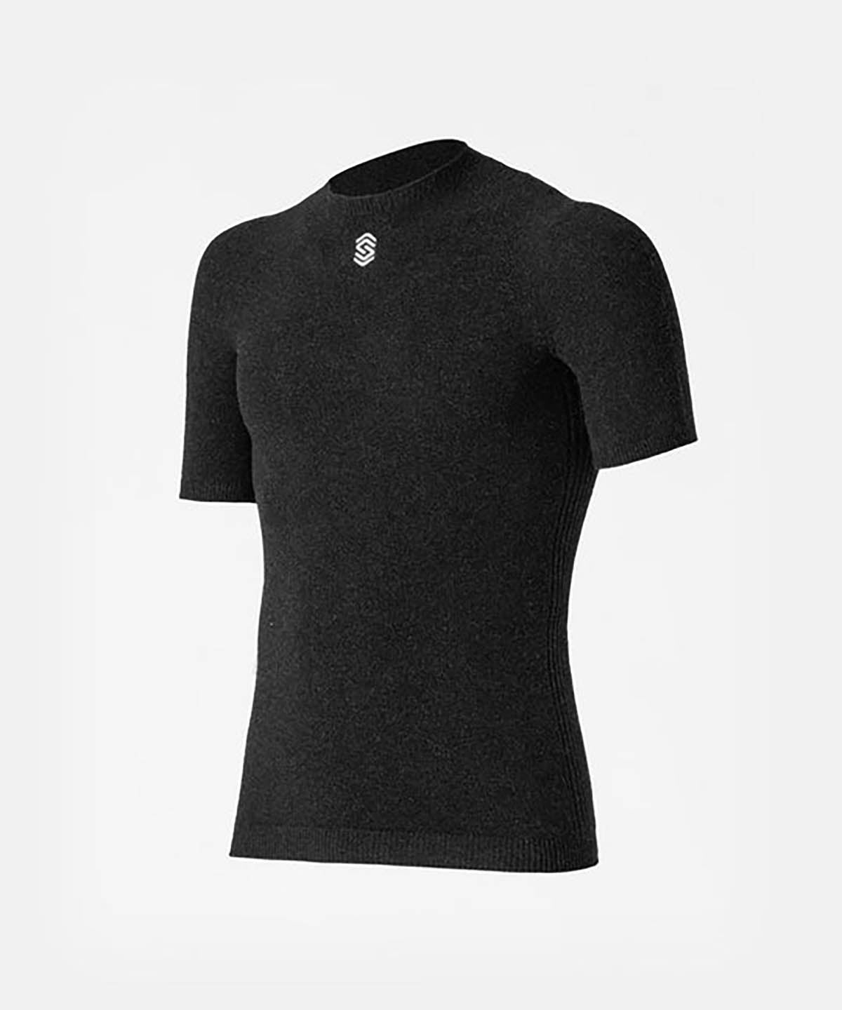 Silverskin Short Sleeve Round Neck Base Layer Anthracite