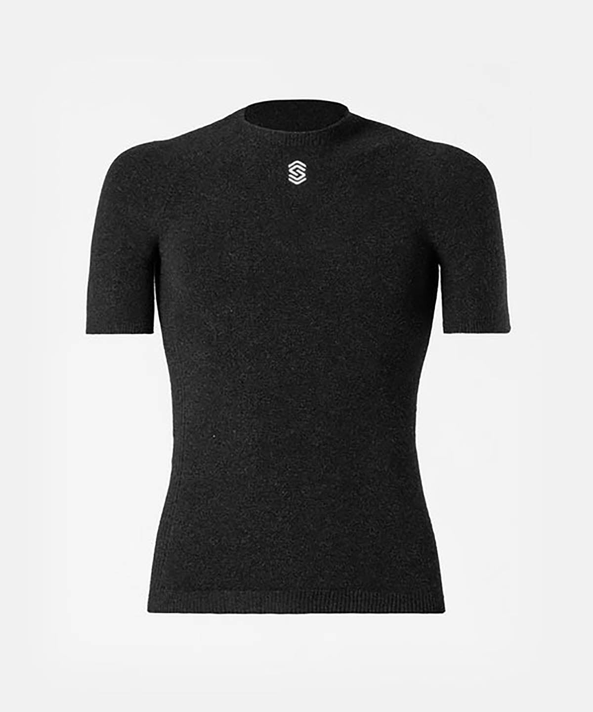 Silverskin Short Sleeve Round Neck Base Layer Anthracite