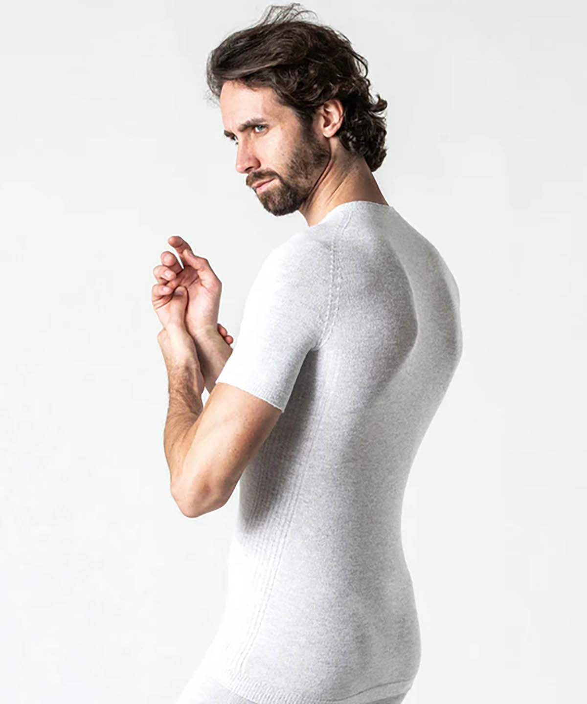 Silverskin Short Sleeve Round Neck Base Layer Pearl Grey