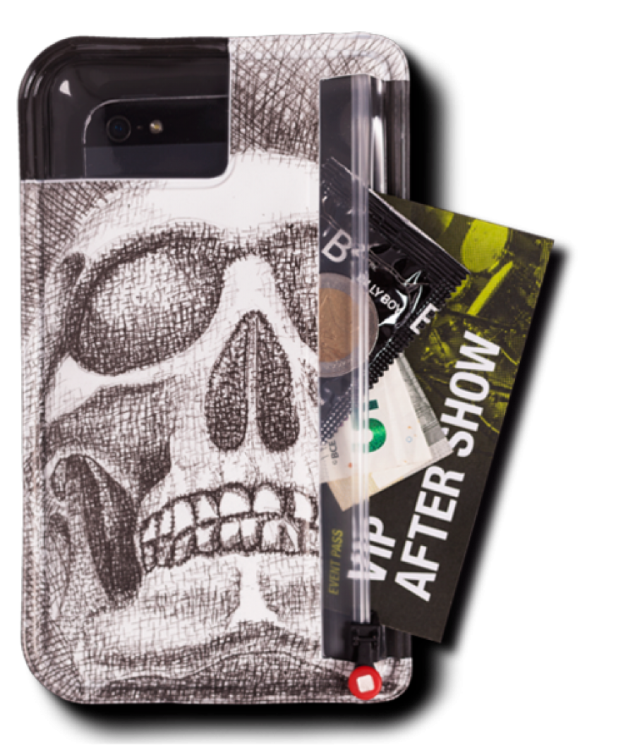 Pocpac 3X smartphone hoes skull