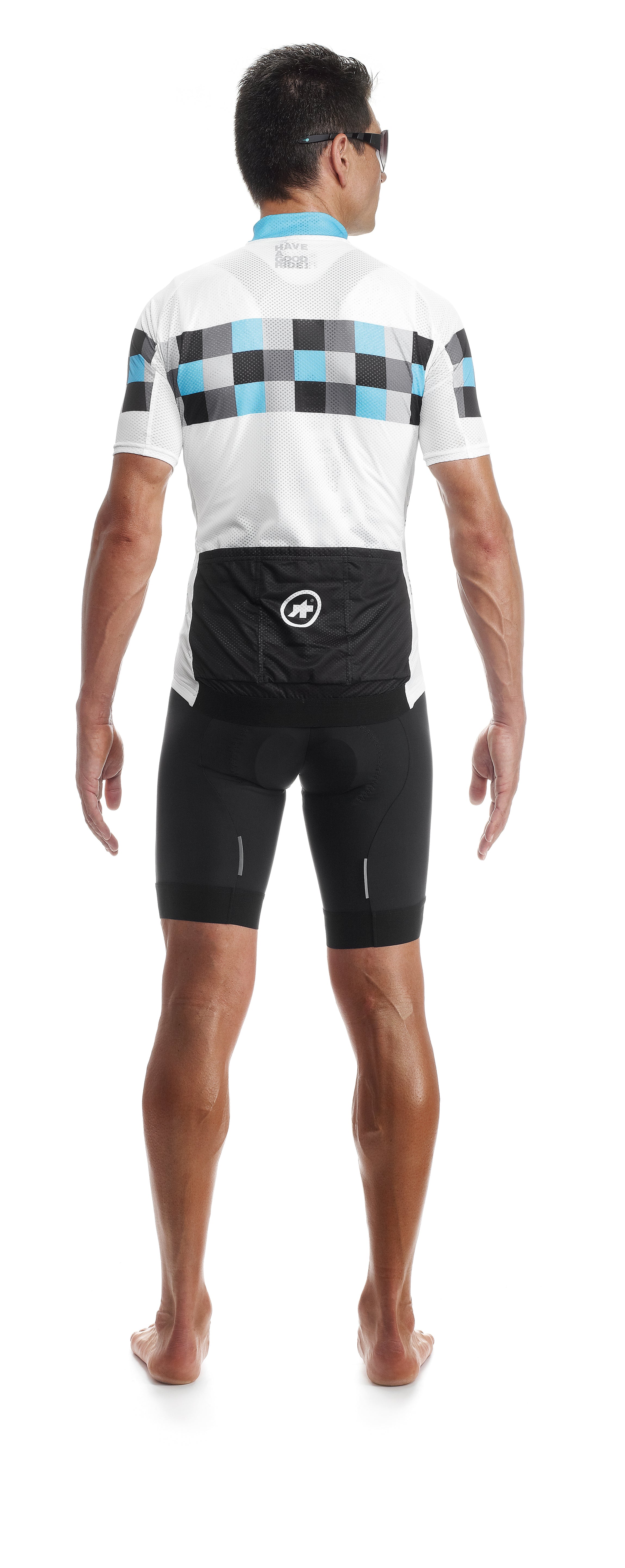 Assos grandprix evo 8 fietsshirt met korte mouwen calypso blauw