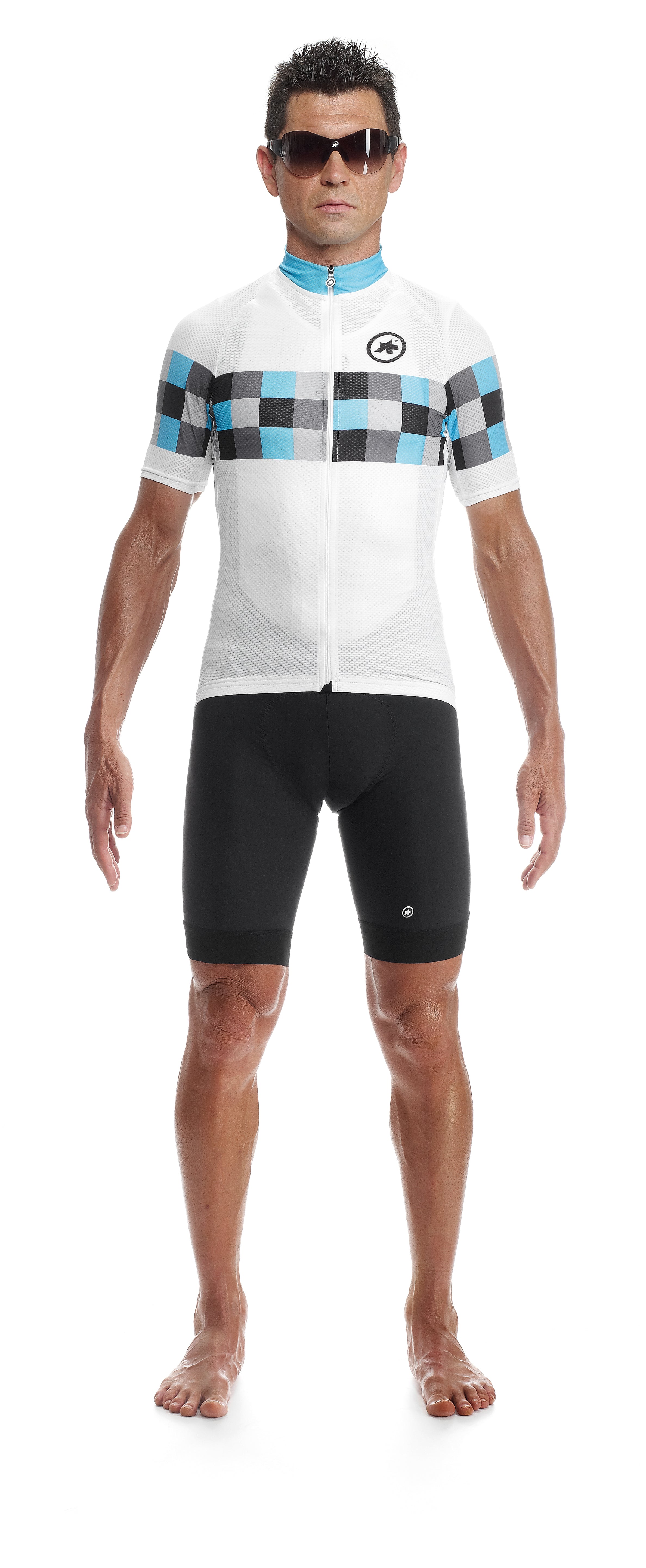 Assos grandprix evo 8 fietsshirt met korte mouwen calypso blauw