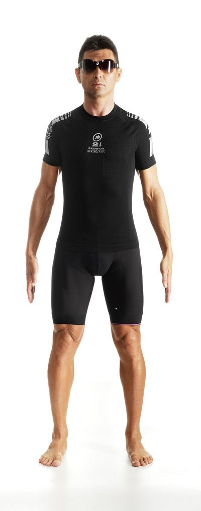 Assos skinfoil spring/fall evo 7 ondershirt korte mouwen zwart