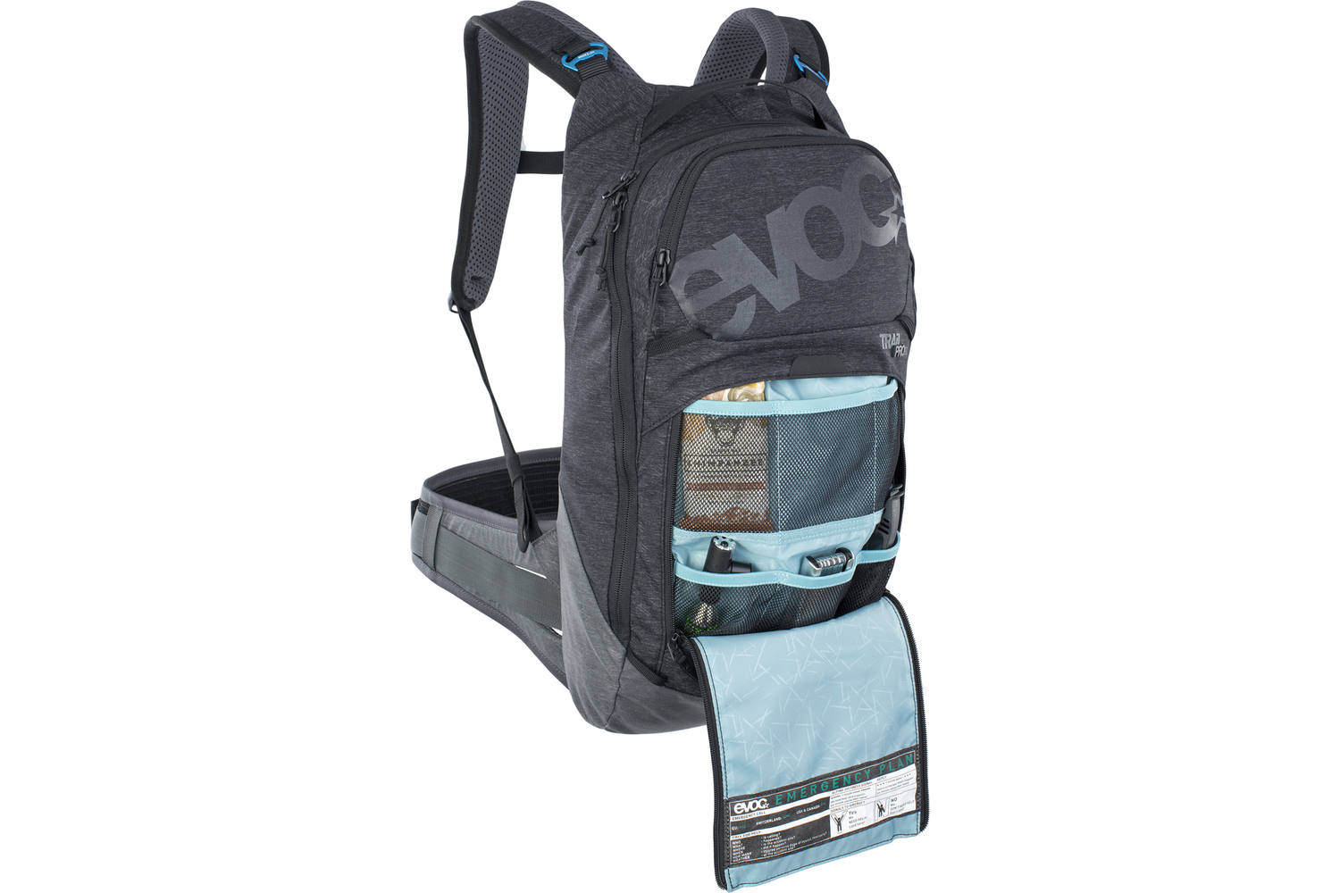 EVOC TRAIL PRO 10 BLACK - CARBON GREY 10L L/XL