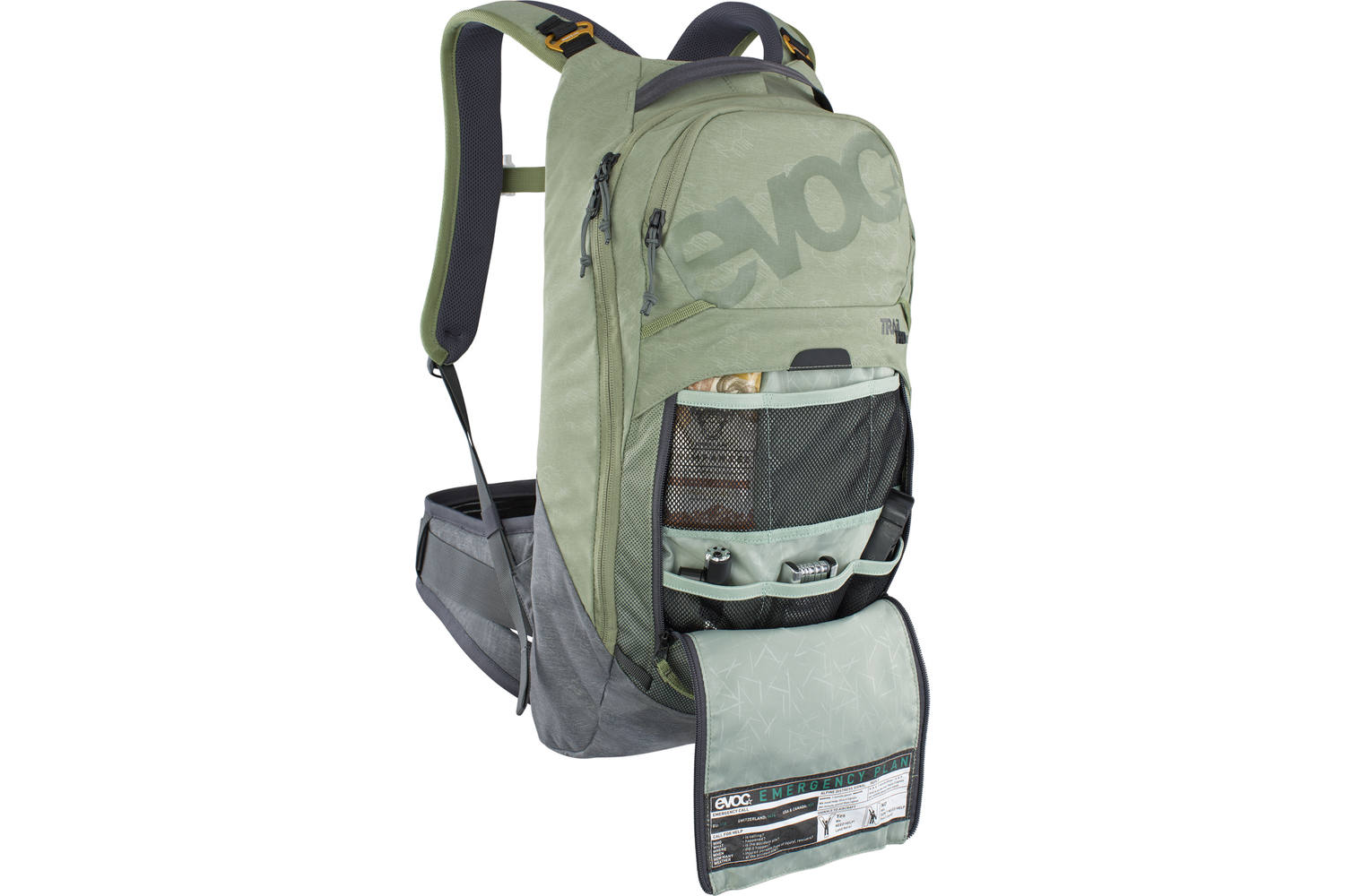 EVOC TRAIL PRO 10 LIGHT OLIVE - CARBON GREY 10L L/XL
