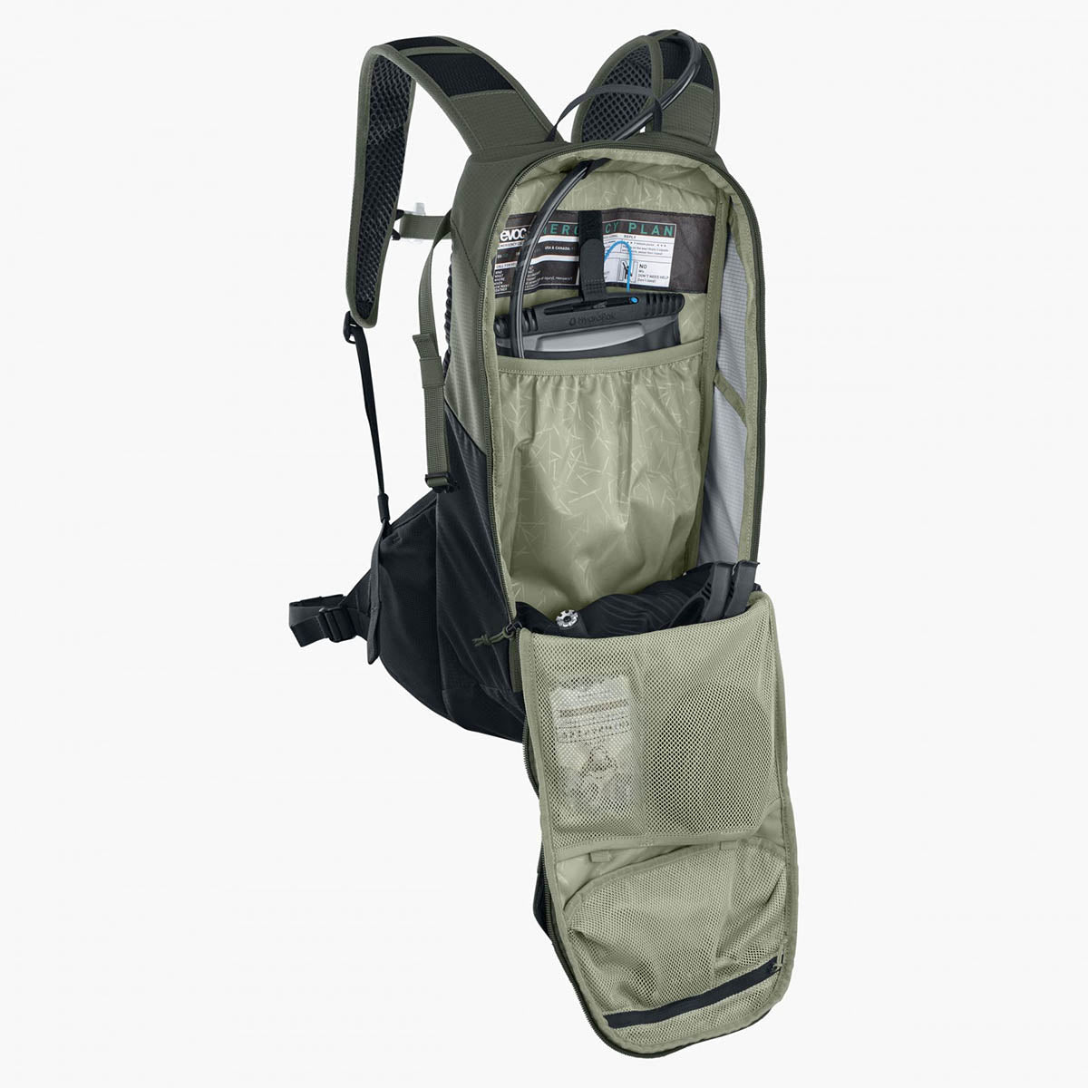 Evoc Ride 12 + Hydration Bladder 2 - Dark Olive - Black