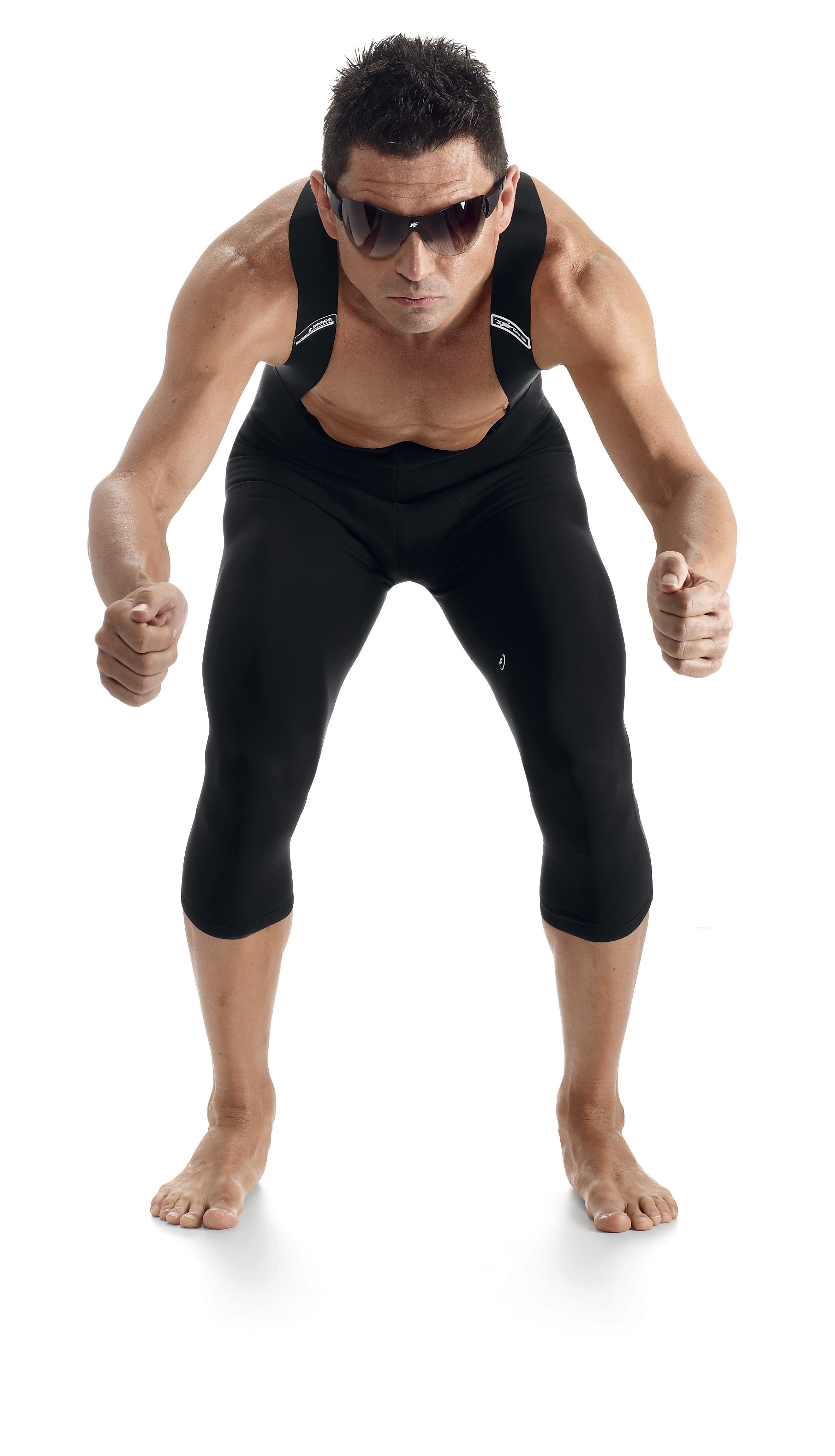 Assos tiburu knicker mille S7 3/4 fietsbroek met bretels zwart