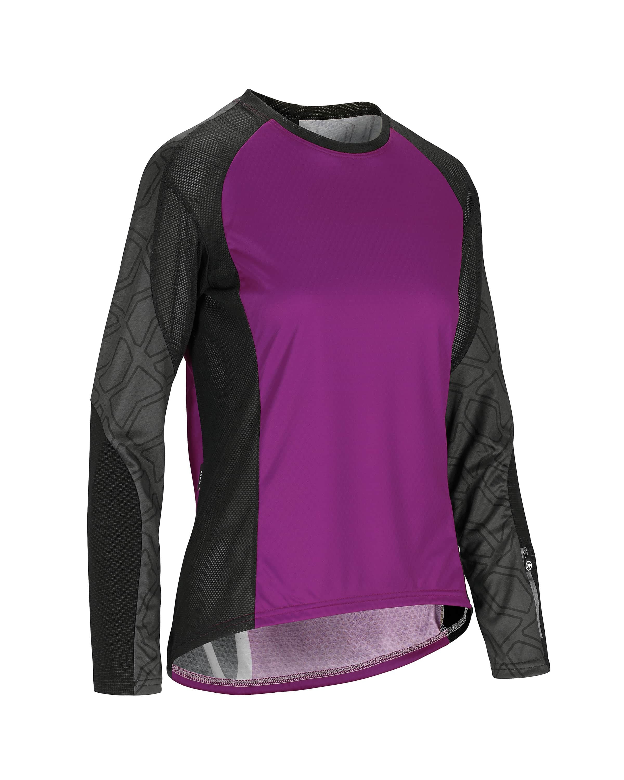 Assos trail dames fietsshirt met lange mouwen cactus paars