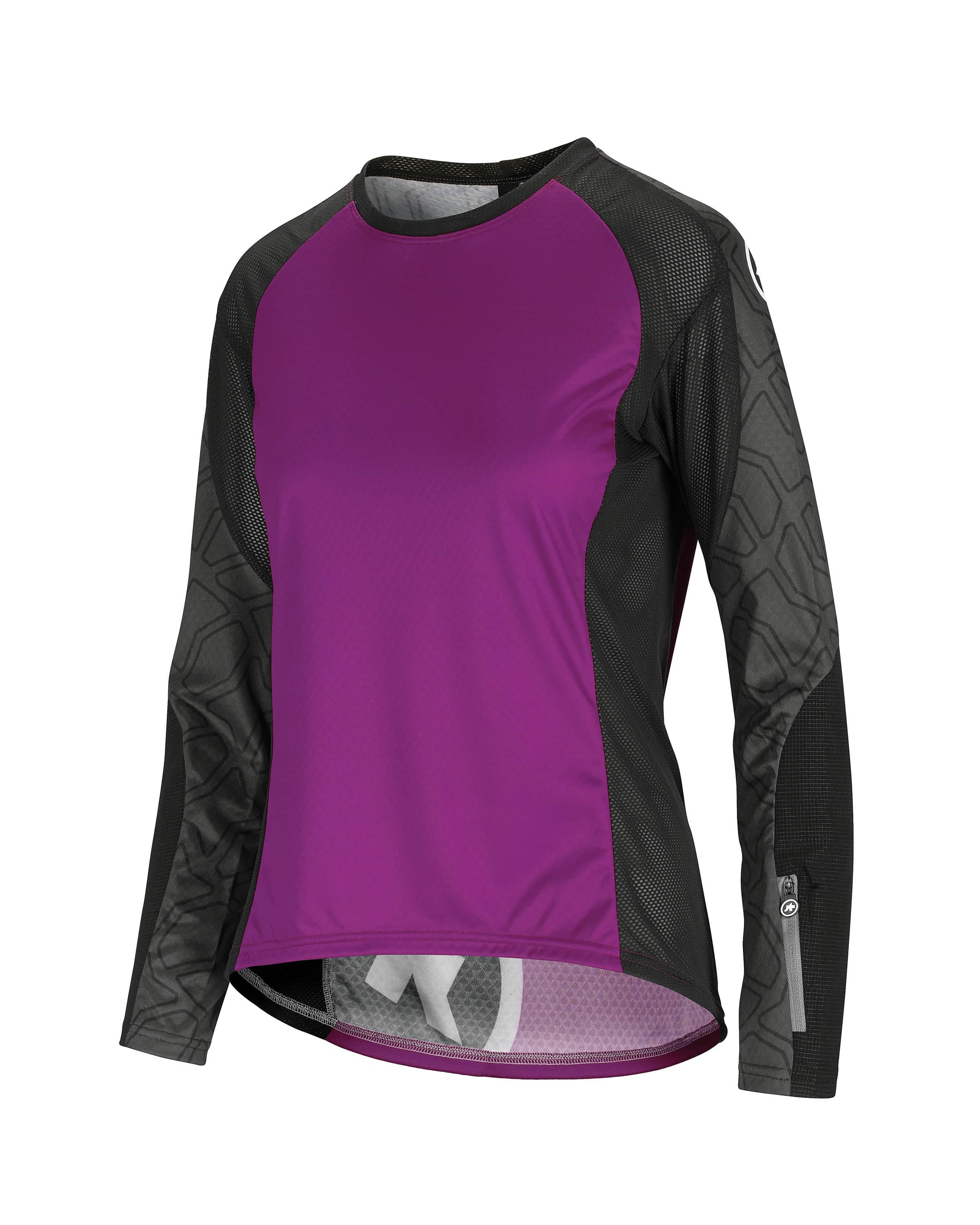 Assos trail dames fietsshirt met lange mouwen cactus paars