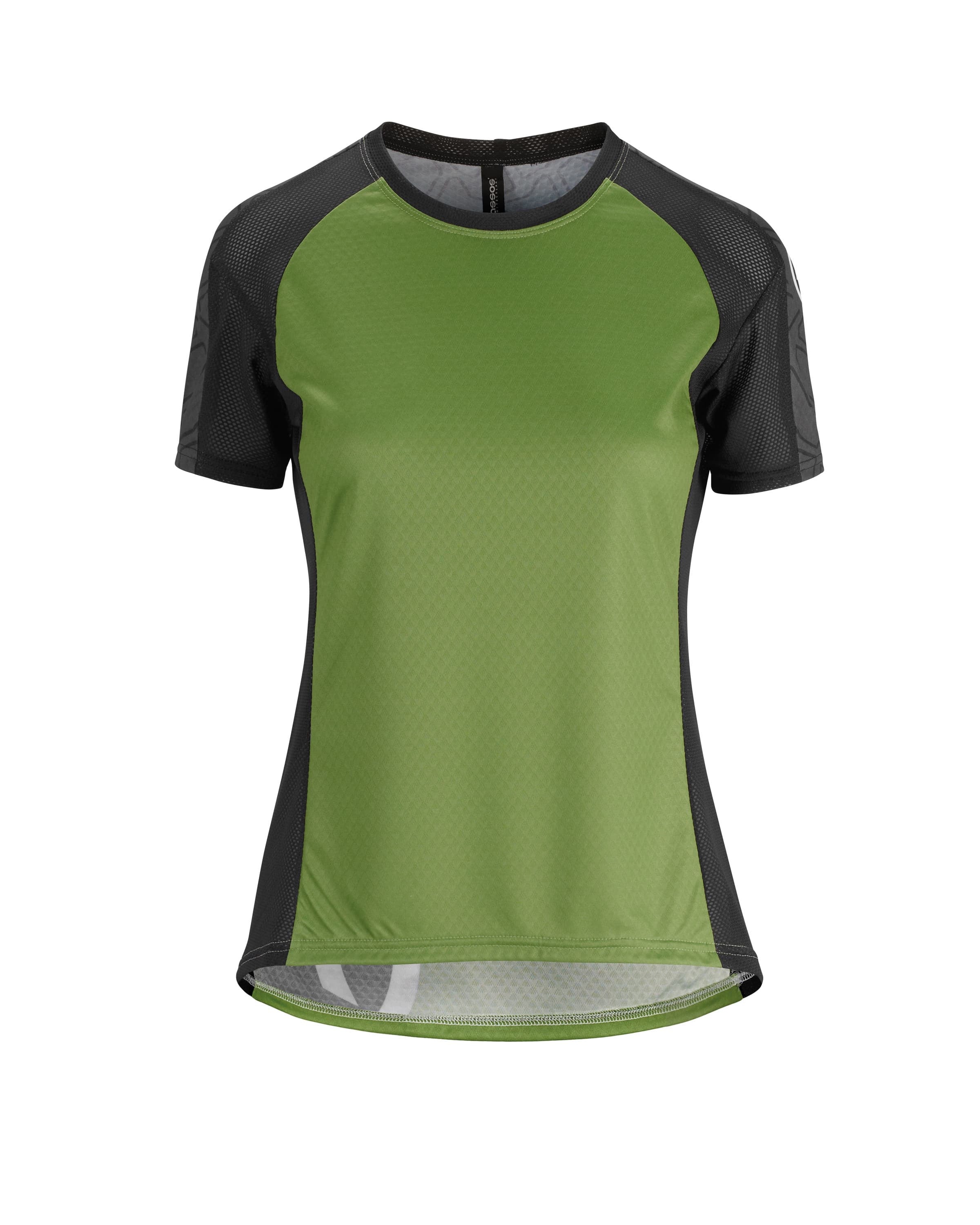 Assos trail dames fietsshirt met korte mouwen pan groen