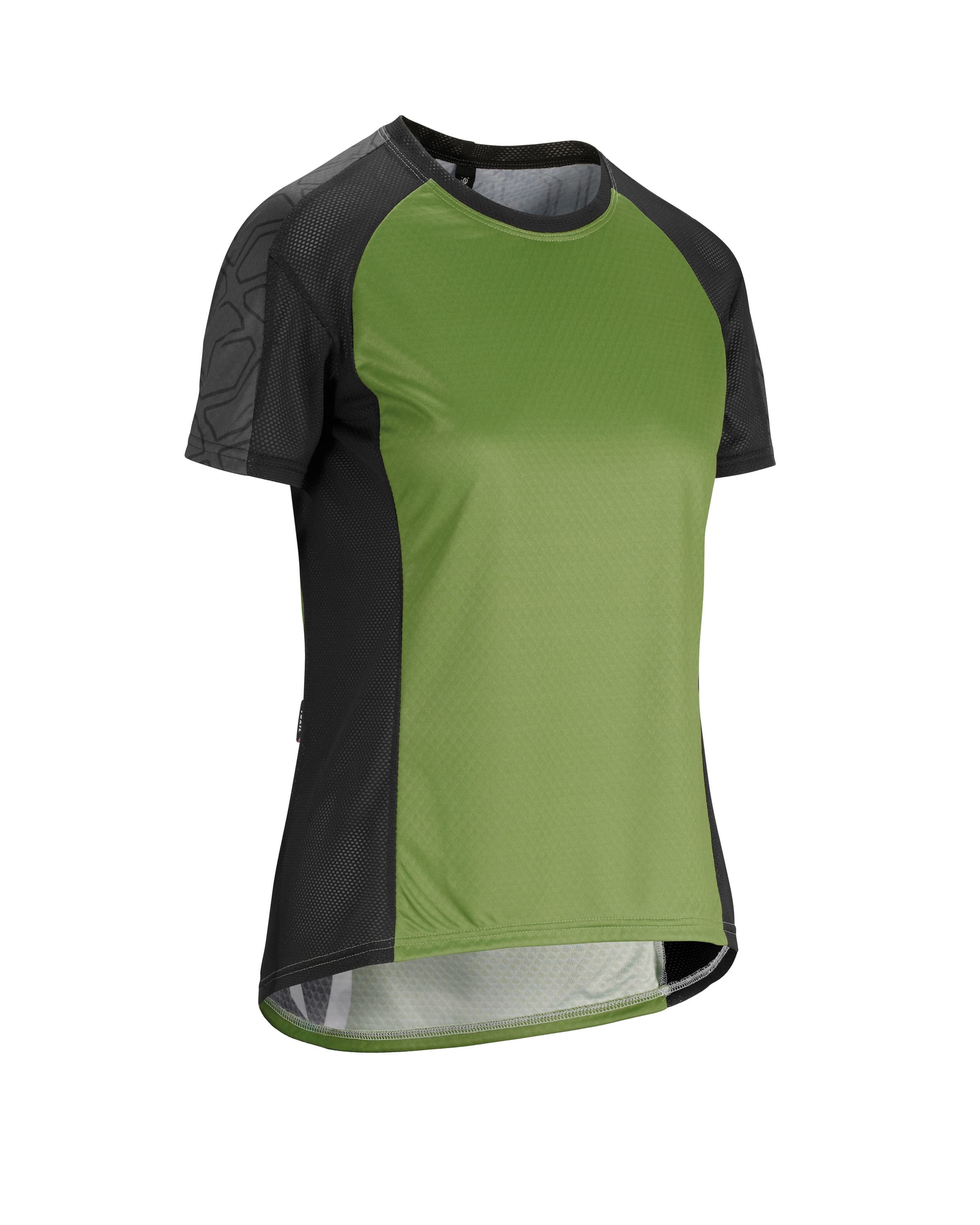 Assos trail dames fietsshirt met korte mouwen pan groen