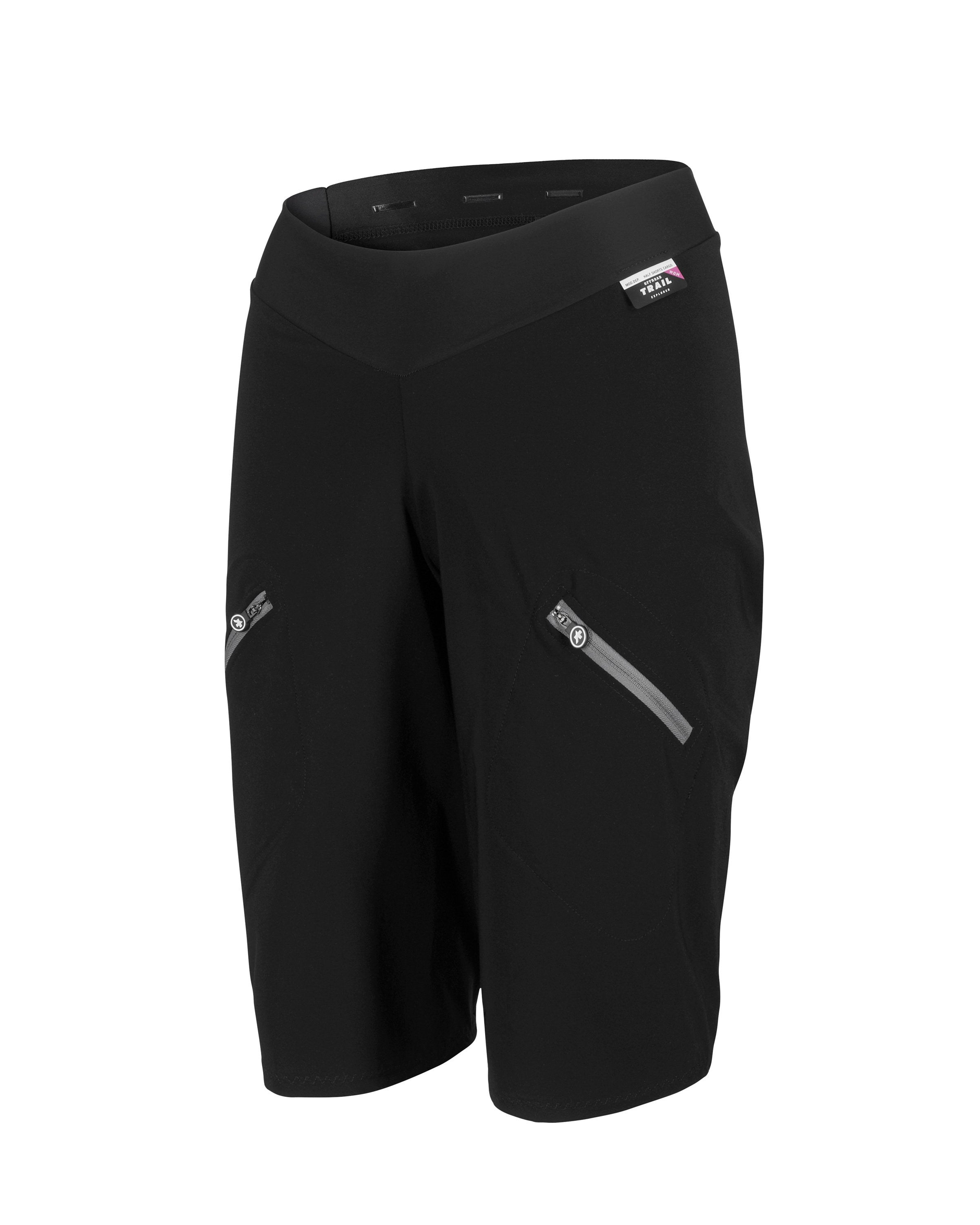 Assos trail cargo dames korte fietsbroek blackseries zwart