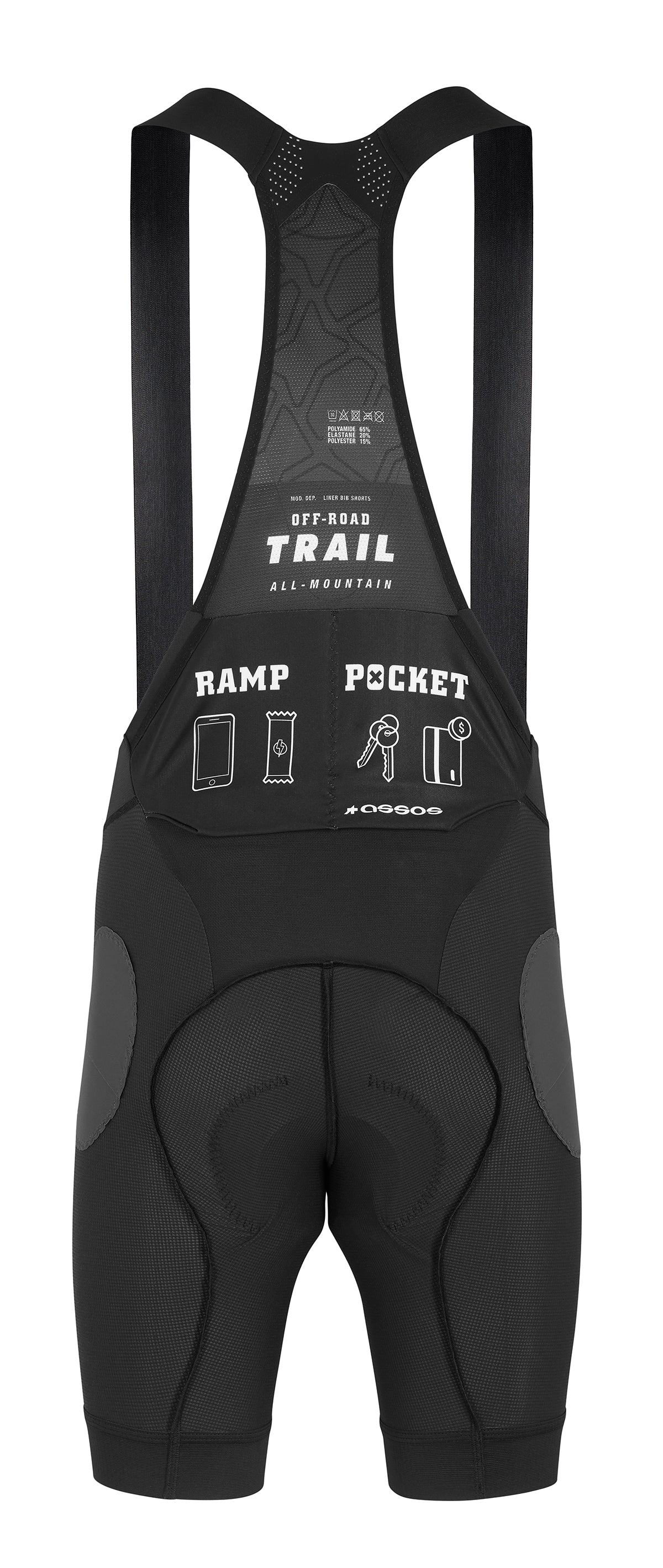 Assos Trail Liner Bib Shorts Blackseries