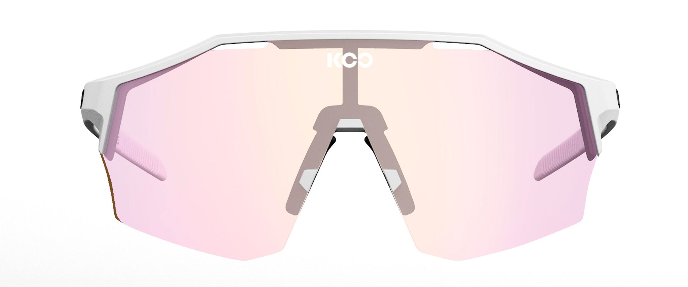 KOO Bril Alibi White Matt/ Fuchsia Photochromic Mirror)