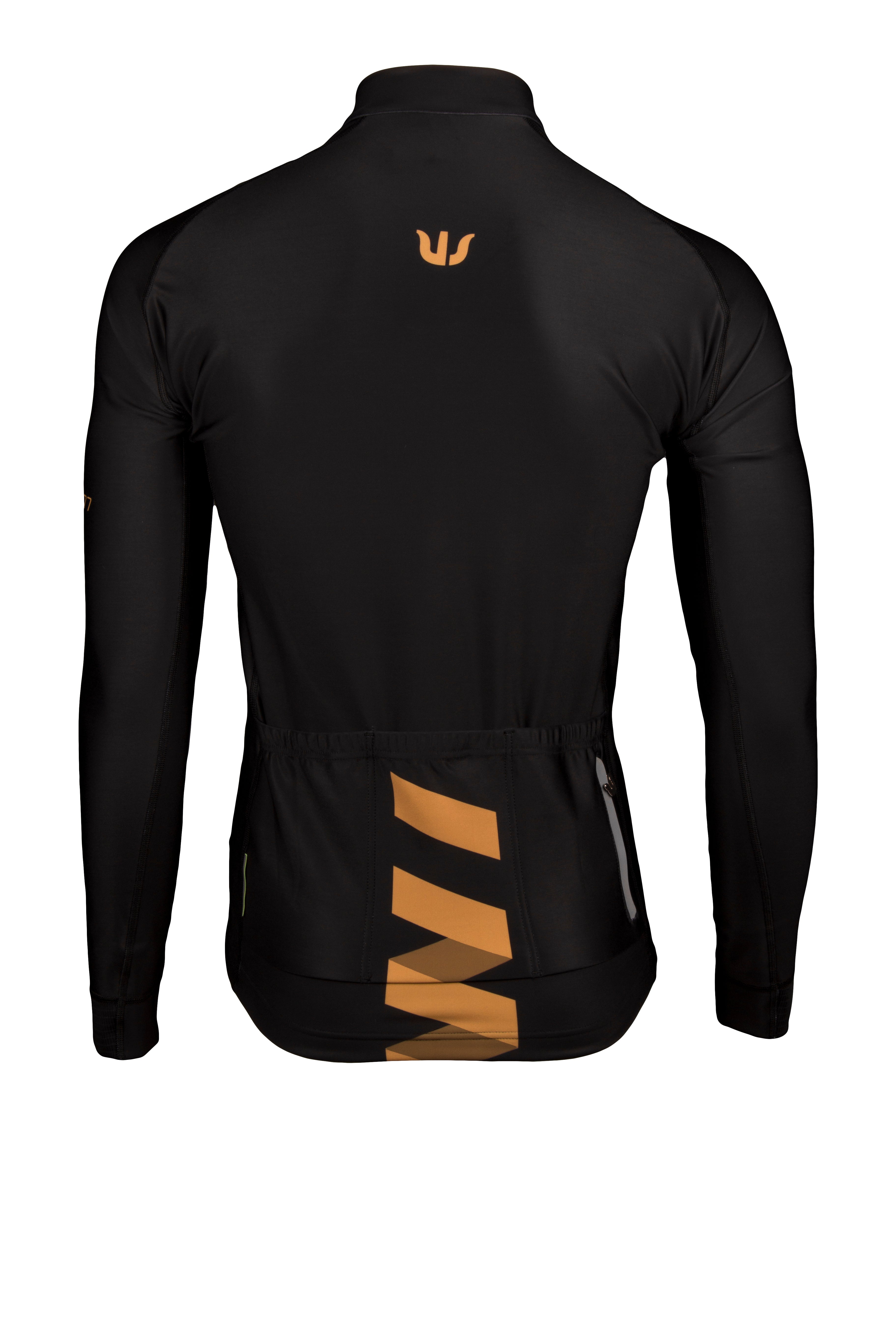 Vermarc winn fietsshirt lange mouwen zwart goud