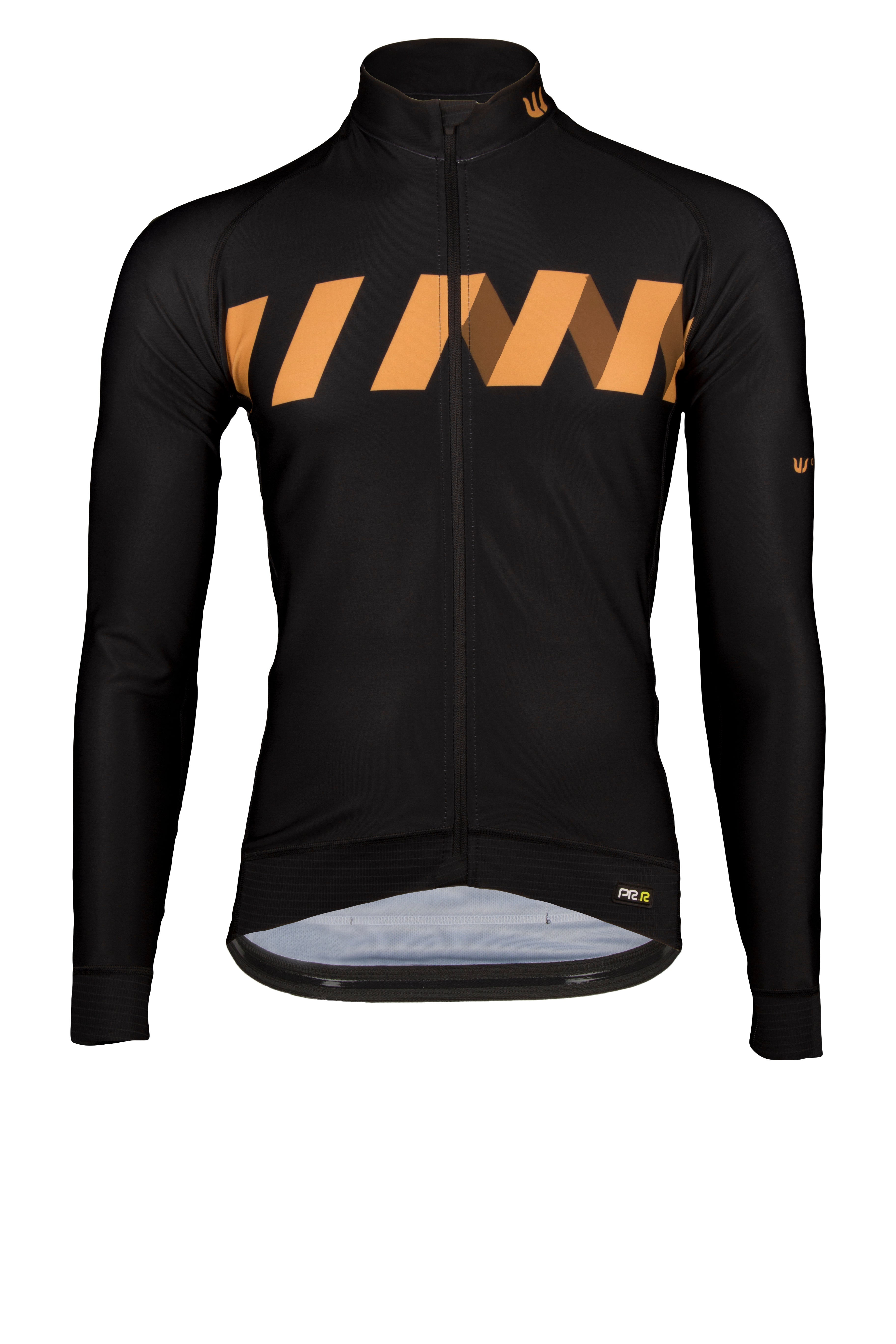 Vermarc winn fietsshirt lange mouwen zwart goud