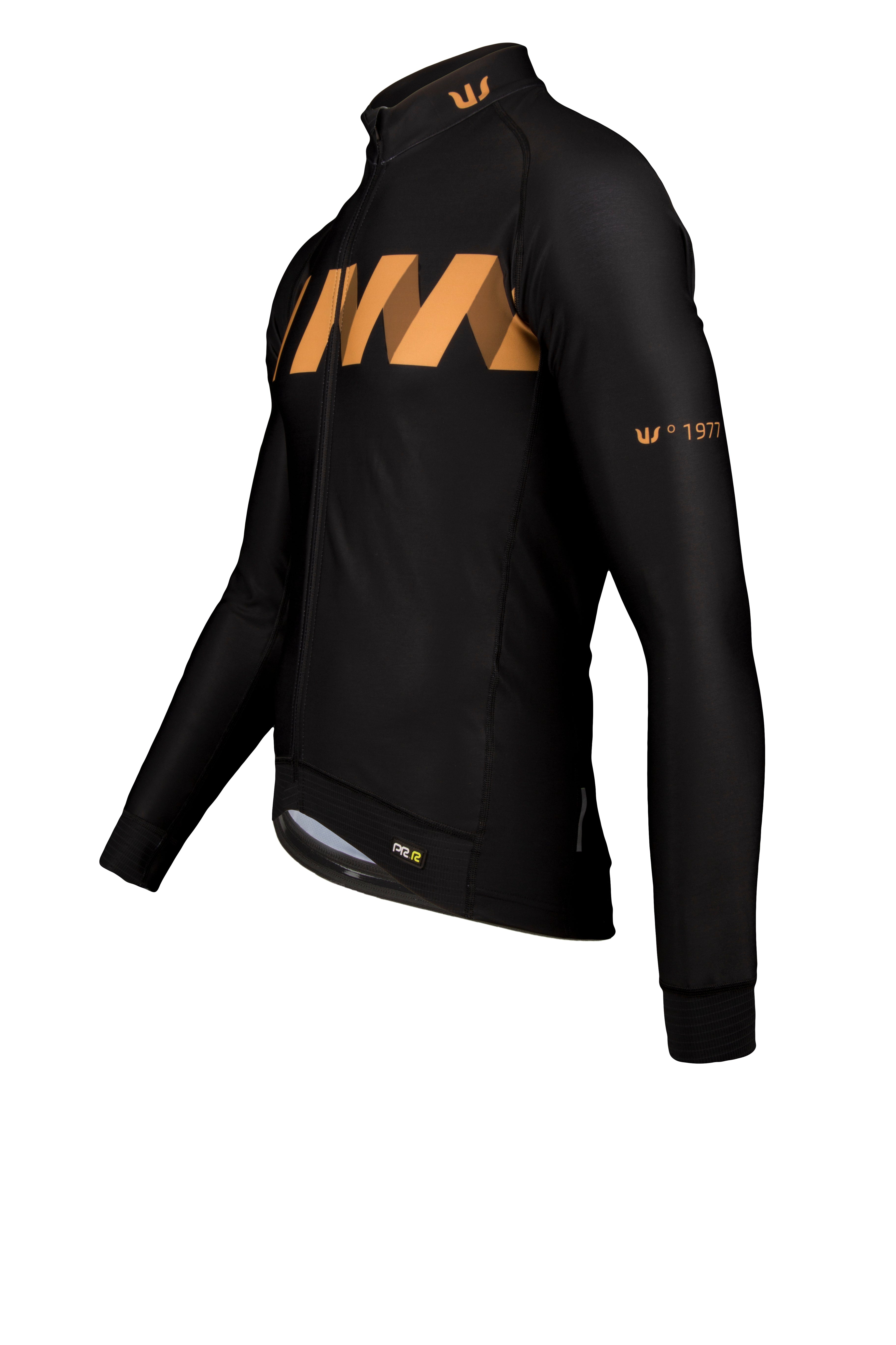 Vermarc winn fietsshirt lange mouwen zwart goud
