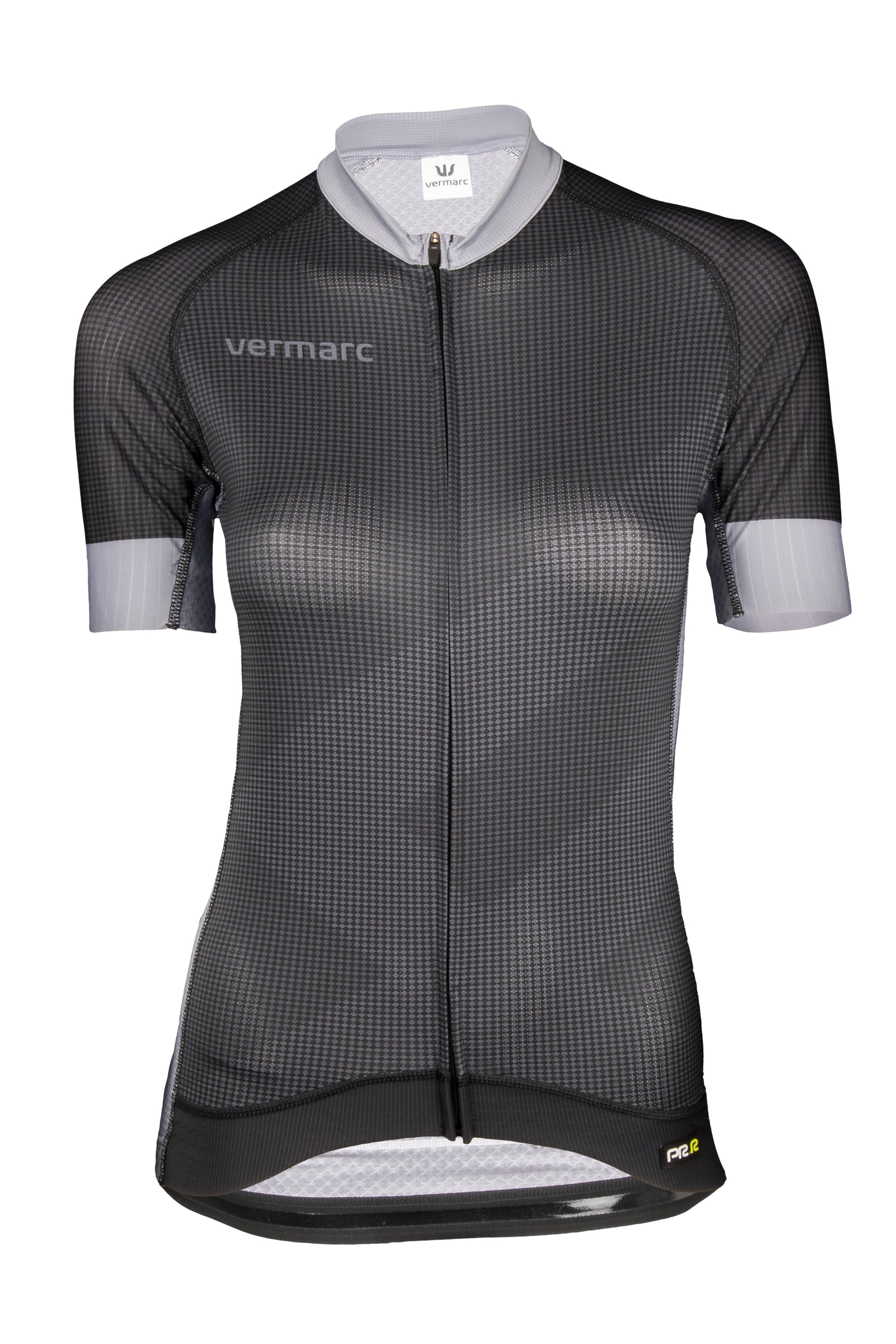VERMARC ZigZag Damesshirt Korte Mouwen PR.R Zwart/ Grijs