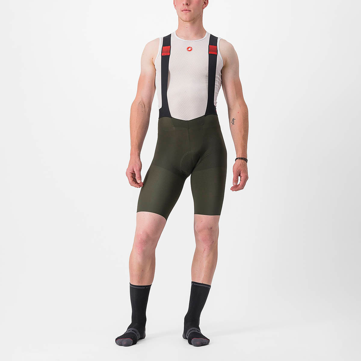 Castelli Premio Black Bibshort - Deep Green