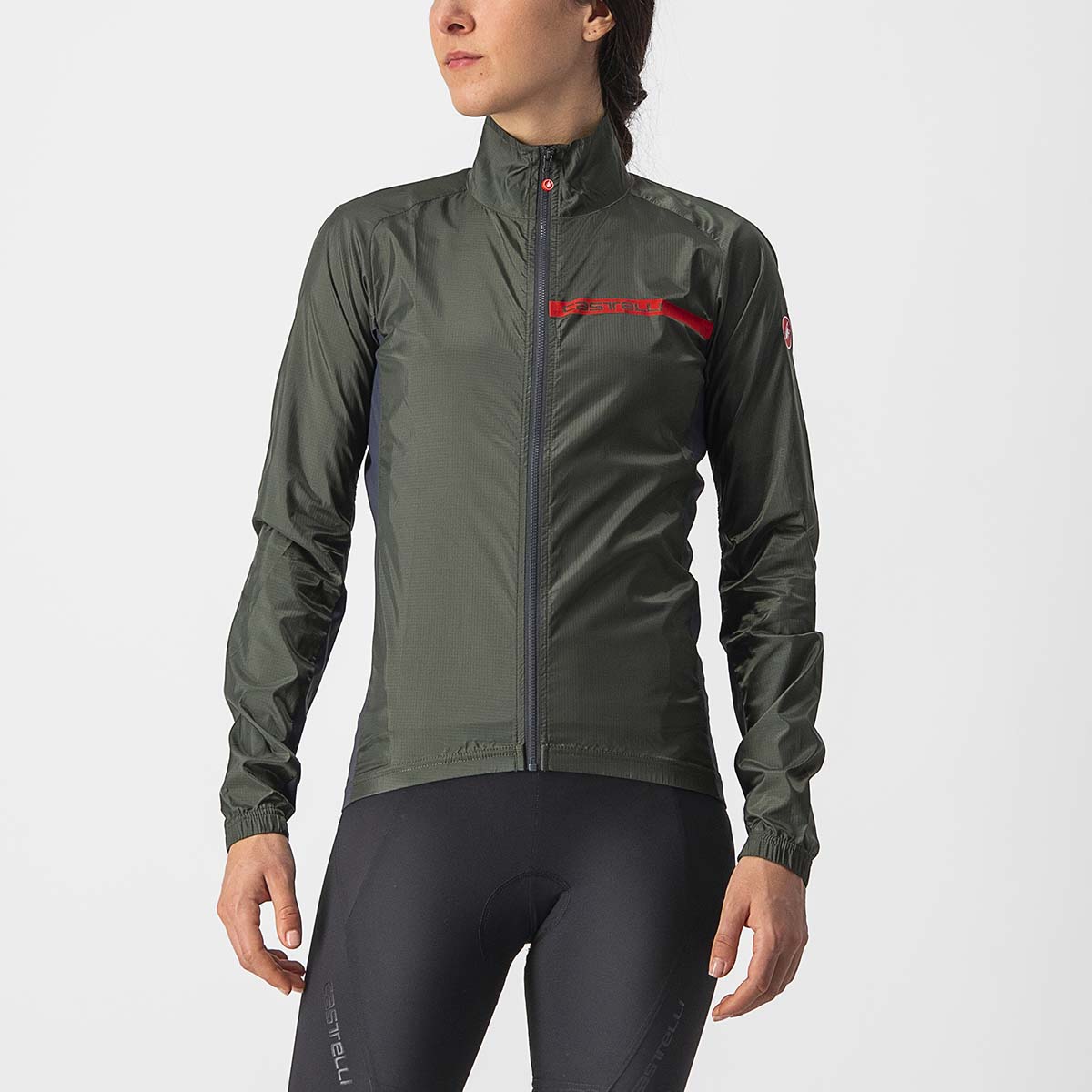 Castelli Squadra Stretch W Jacket - Military Green/Dark Gray