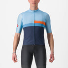 Castelli A Blocco Jersey - Baby Blue/Scarlet Lava-Niagara