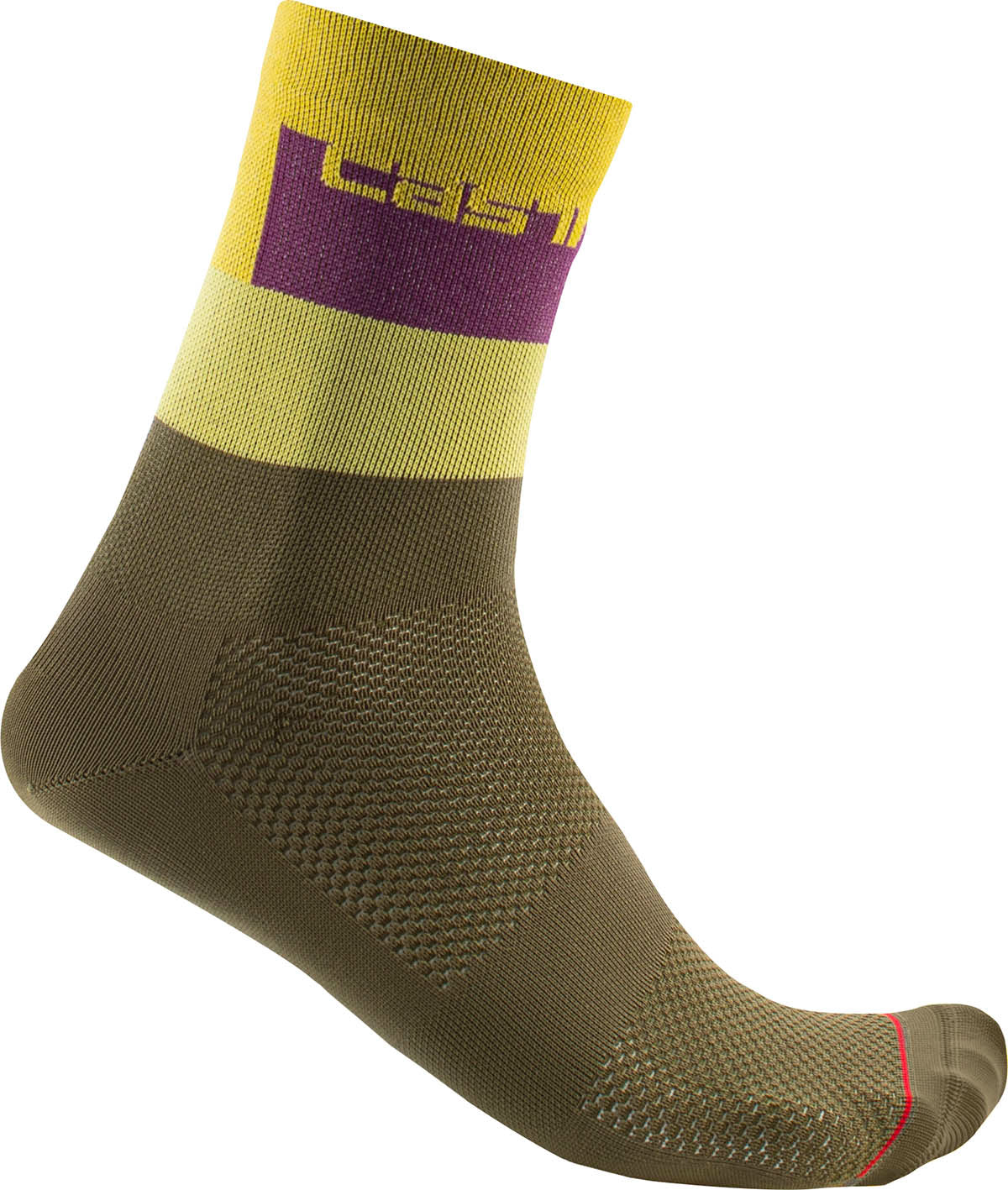 Castelli Blocco 15 Sock - Defender Green
