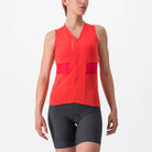 Castelli Anima 4 Sleeveless - Hibiscus/Soft Orange