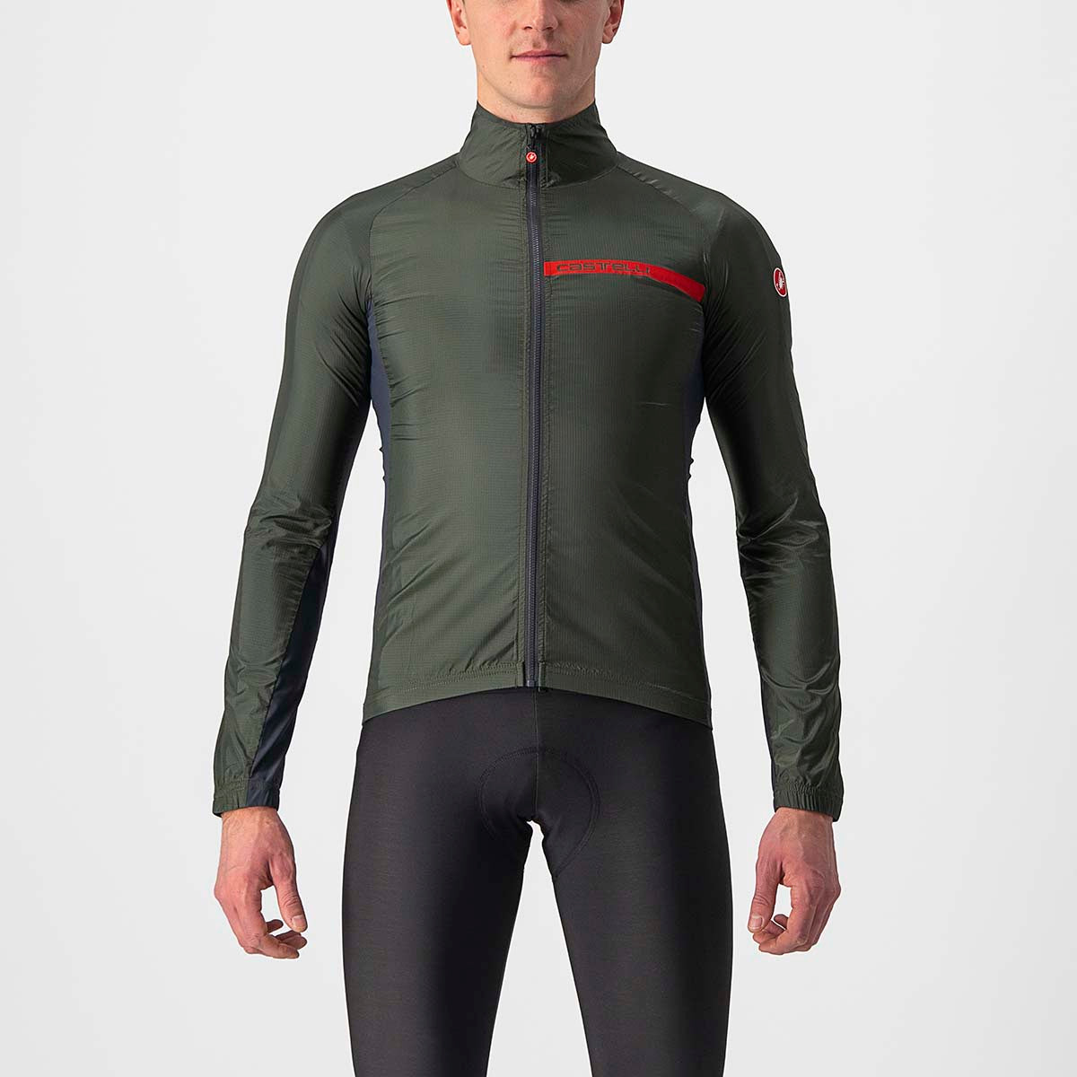 Castelli Squadra Stretch Jacket - Military Green/Dark Gray