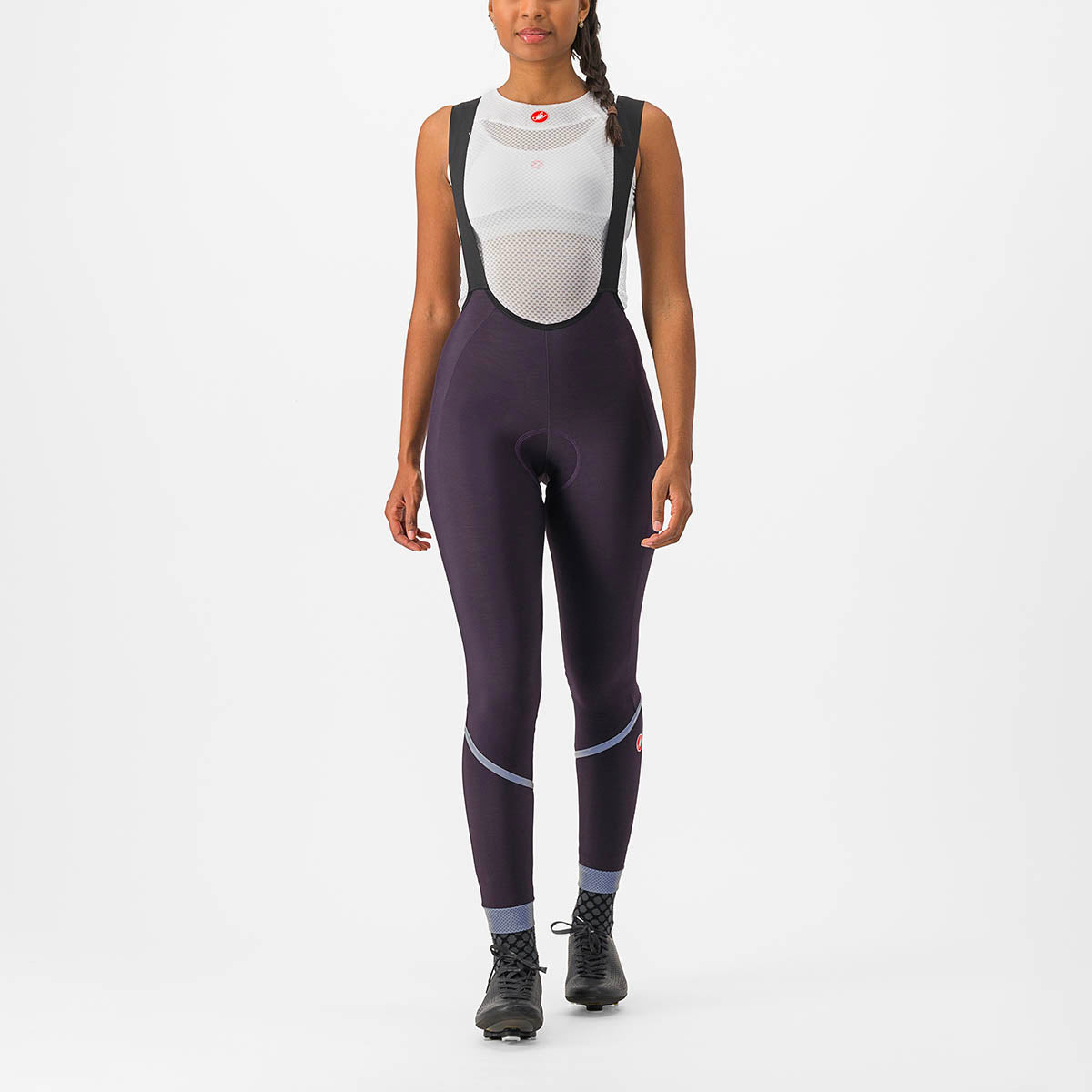 Castelli Velocissima Dt Bibtight - Dark Night Shade/Silver Reflex
