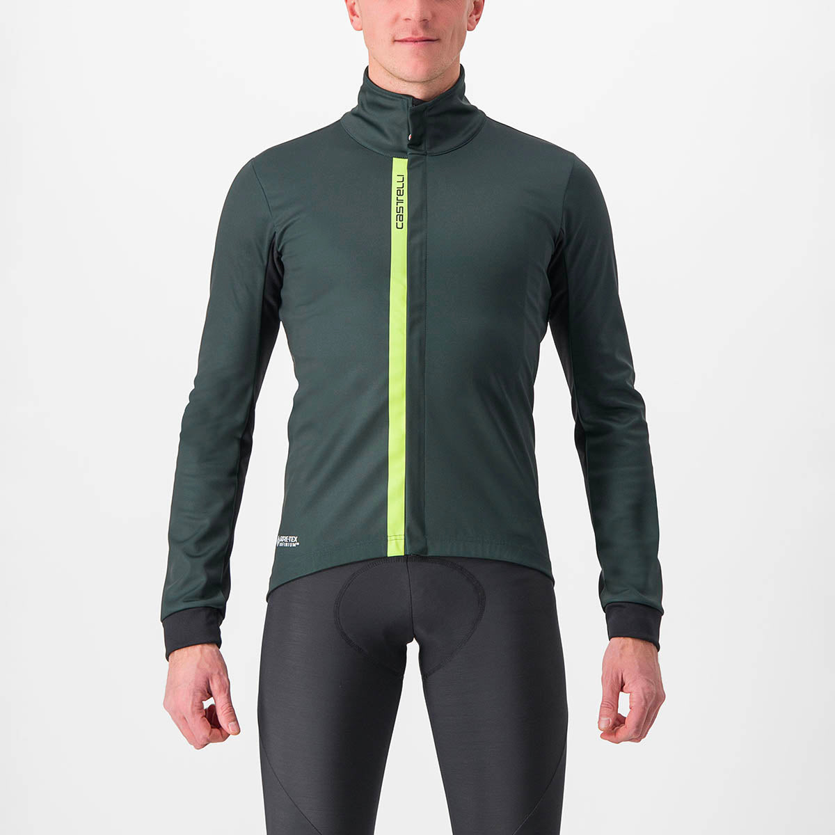 Castelli Entrata Jacket - Rover Green/Yellow Fluo-Light