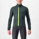 Castelli Entrata Jacket - Rover Green/Yellow Fluo-Light