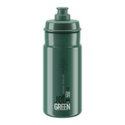 Elite Bottle Jet Green Dark Green, White Logo 550ml