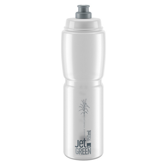 Elite Bottle Jet Green Dark Green, White Logo 950ml