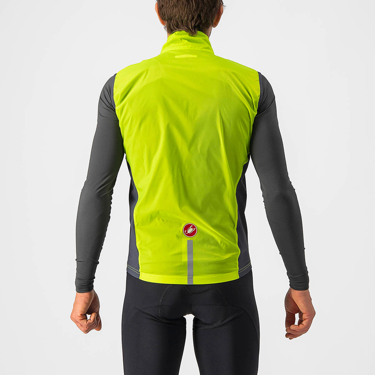 Castelli Squadra Stretch Vest - Electric Lime/Dark Gray