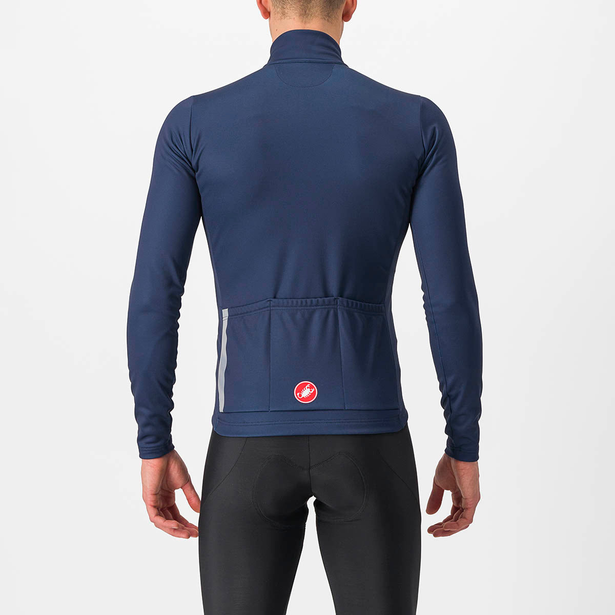 Castelli Entrata Thermal Jersey - Belgian Blue/Silver Gray