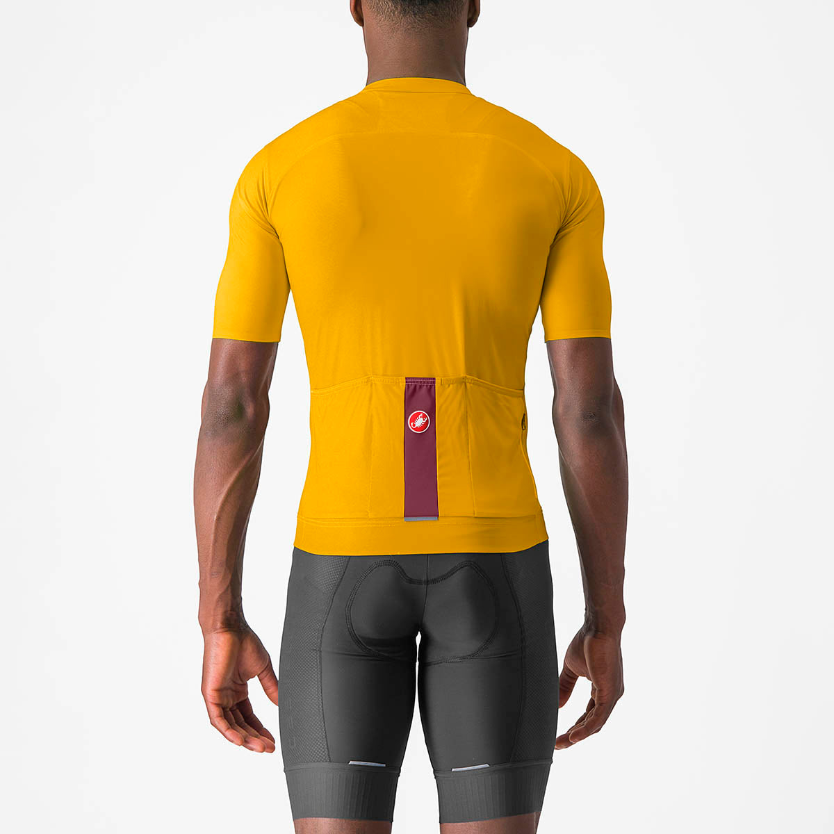 Castelli Prologo Lite Jersey - Goldenrod/Deep Bordeaux