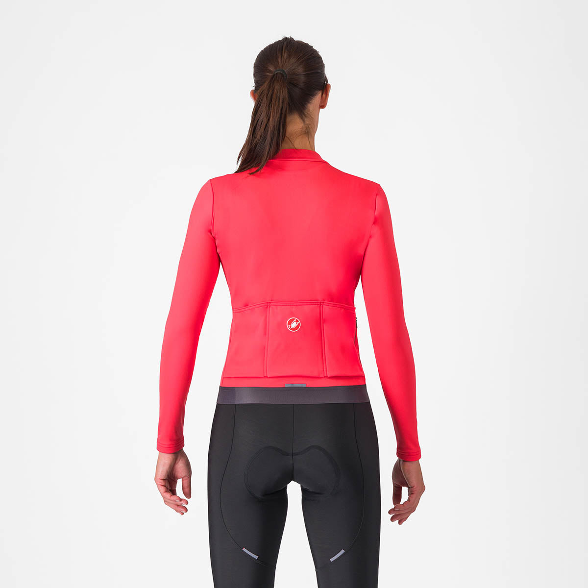 Castelli Espresso Thermal W Jersey - Hibiscus/Dark Gray