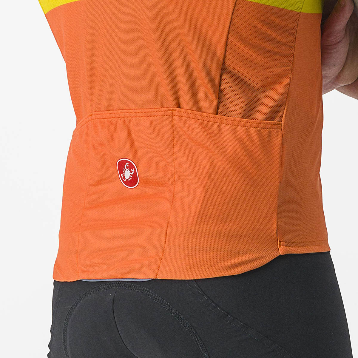 Castelli A Blocco Jersey - Defender Green/Dark Red-Bordea