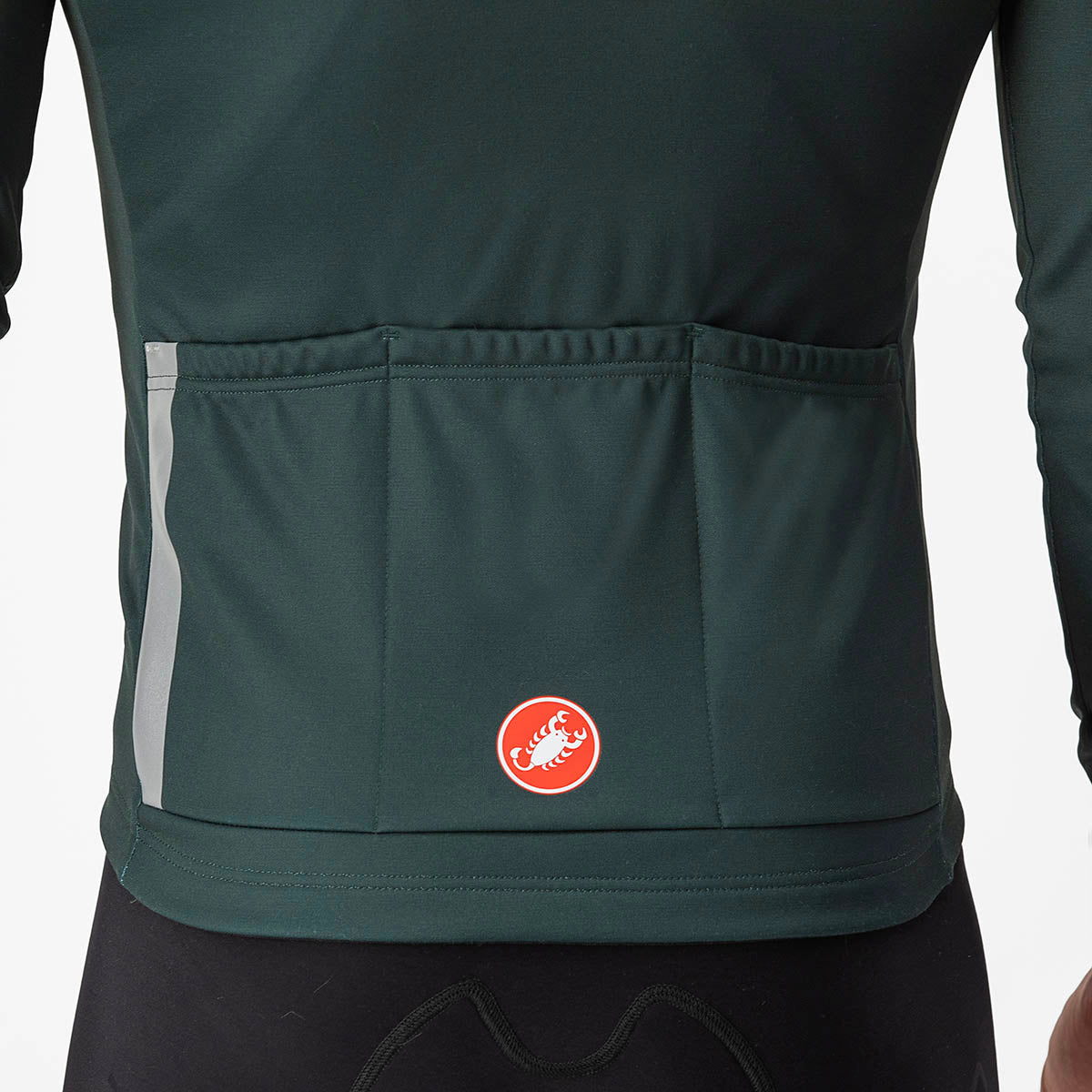 Castelli Entrata Thermal Jersey - Rover Green/Black