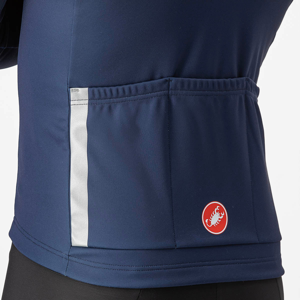 Castelli Entrata Thermal Jersey - Belgian Blue/Silver Gray