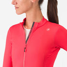 Castelli Espresso Thermal W Jersey - Hibiscus/Dark Gray
