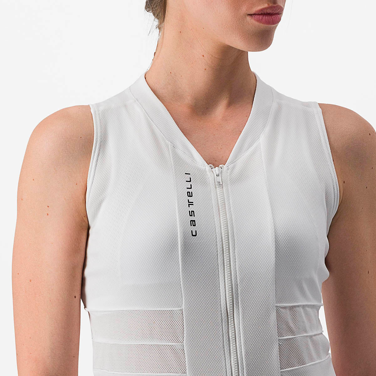 Castelli Anima 4 Sleeveless - Ivory/Light Black