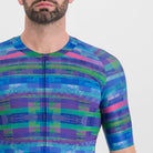 Sportful Glitch Bomber Jersey - Multicolor Blue