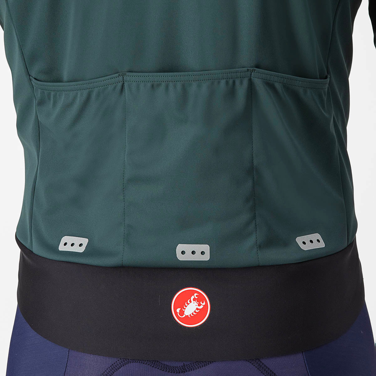 Castelli Alpha Doppio Ros Jacket - Rover Green/Black Reflex-Silver