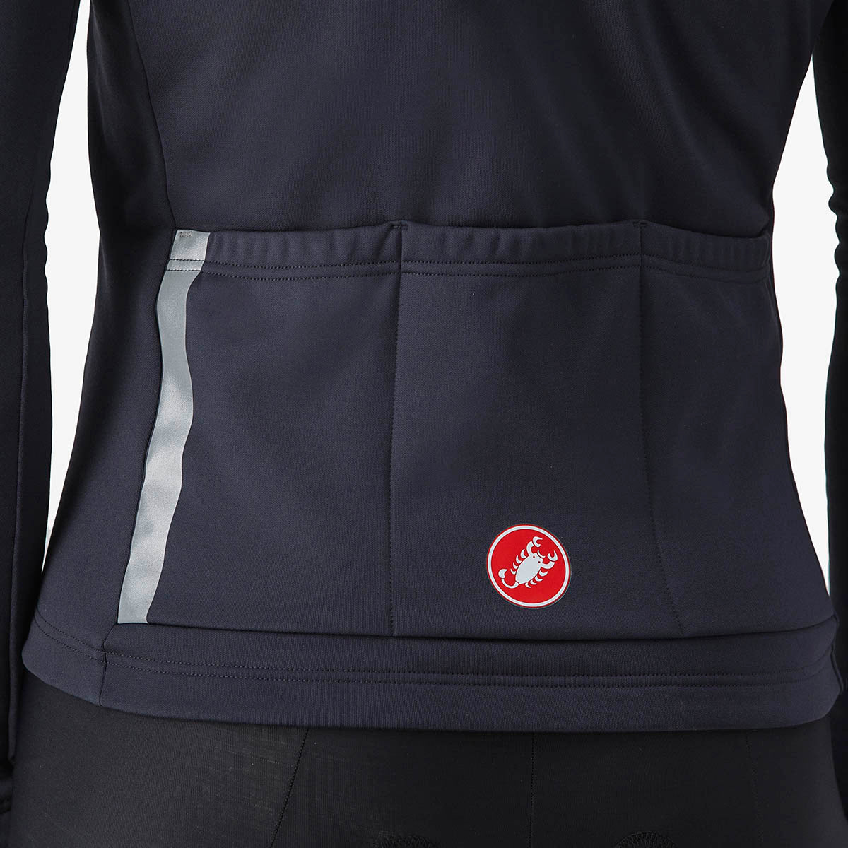 Castelli Entrata Thermal Jersey - Light Black/Red
