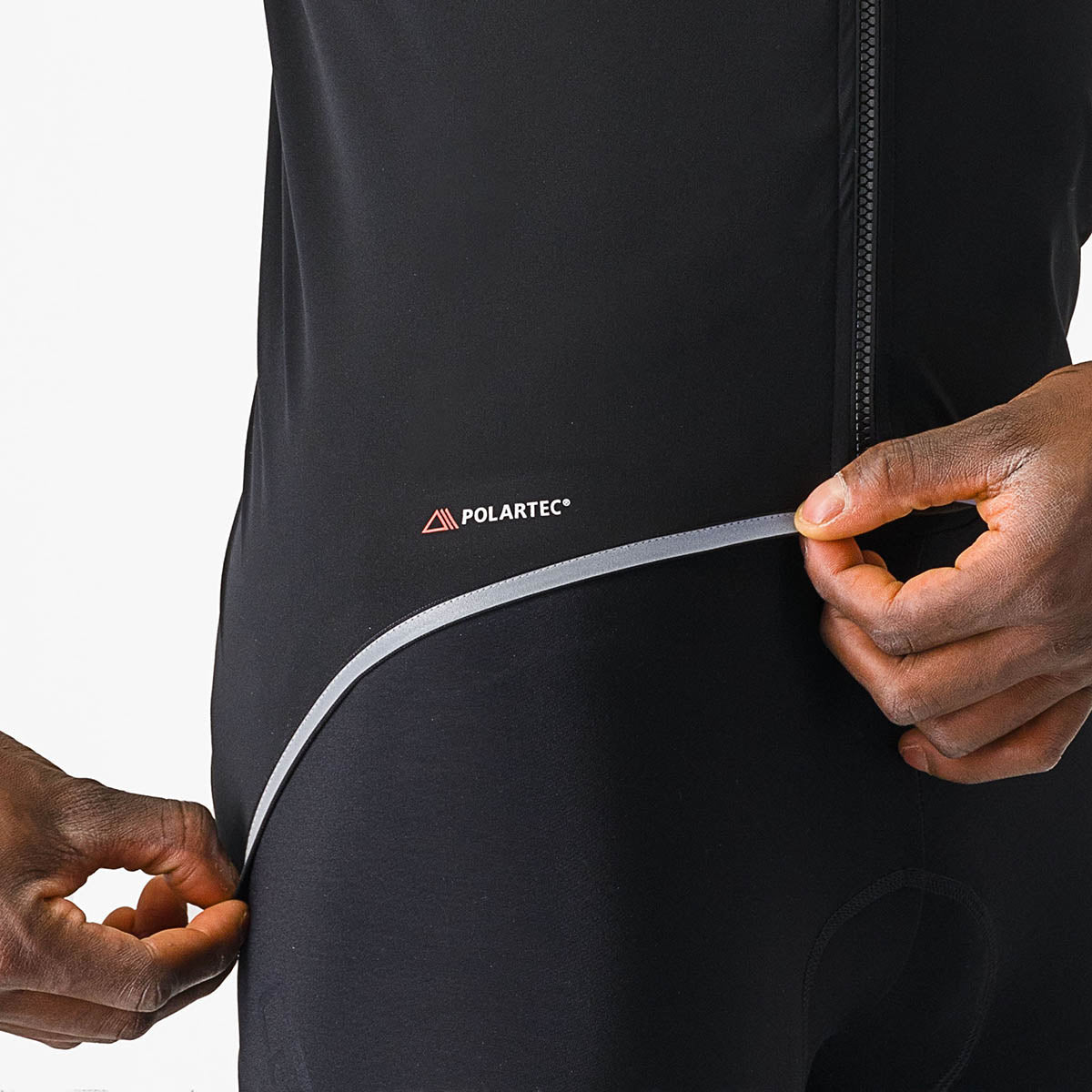 Castelli Ultra Rain Cape - Black/Silver Reflex