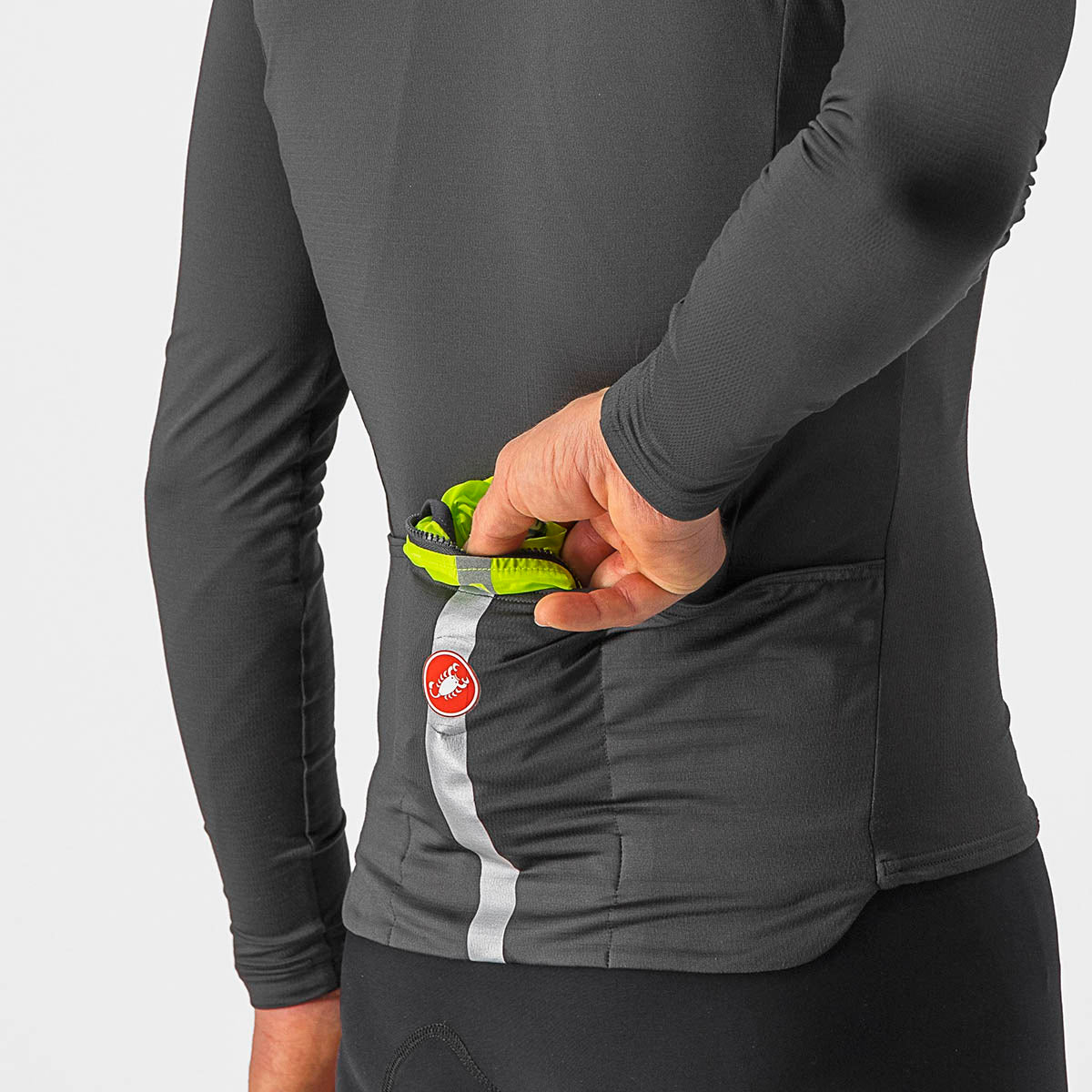 Castelli Squadra Stretch Vest - Electric Lime/Dark Gray