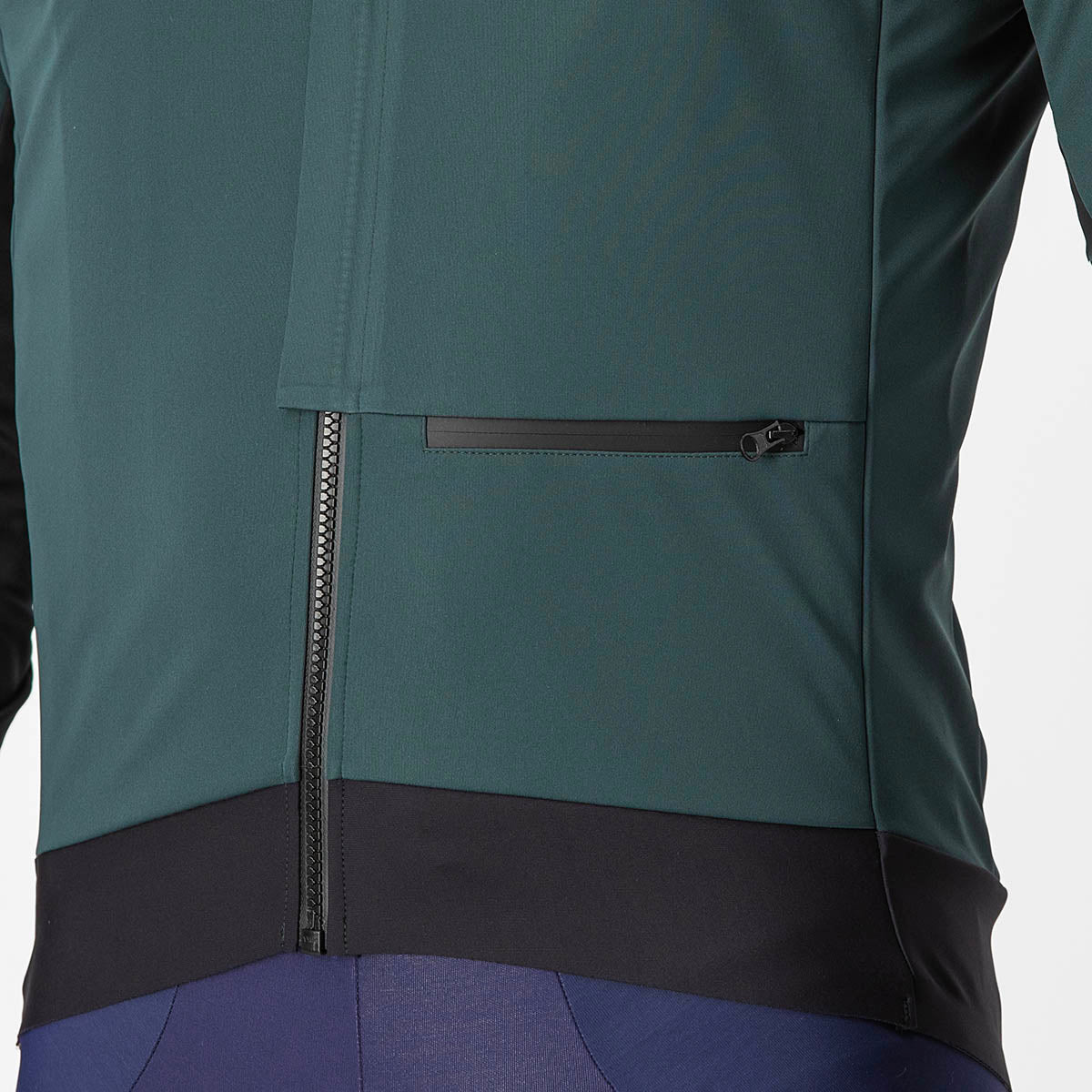 Castelli Alpha Doppio Ros Jacket - Rover Green/Black Reflex-Silver