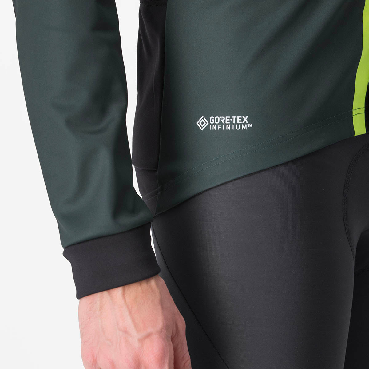 Castelli Entrata Jacket - Rover Green/Yellow Fluo-Light